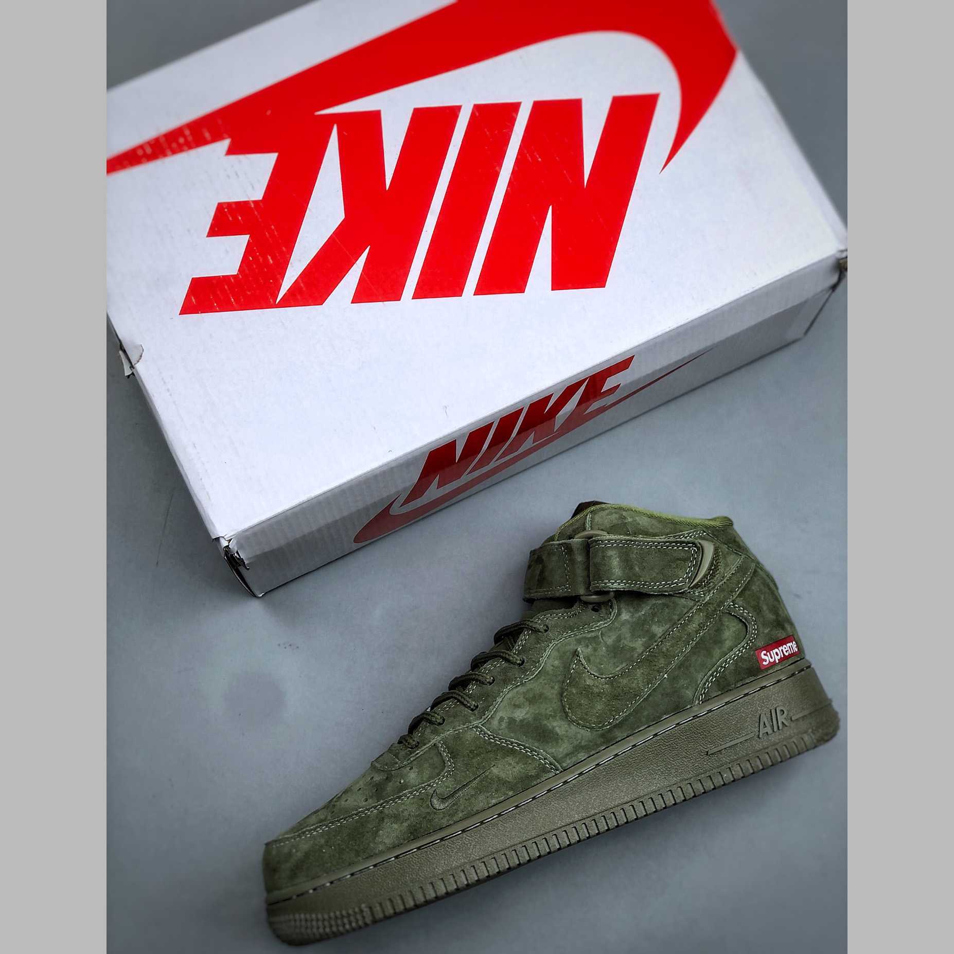  Supreme x Nike Air Force 1  Mid '07 'Legion Green'    DV0788-005 - DopestKickz