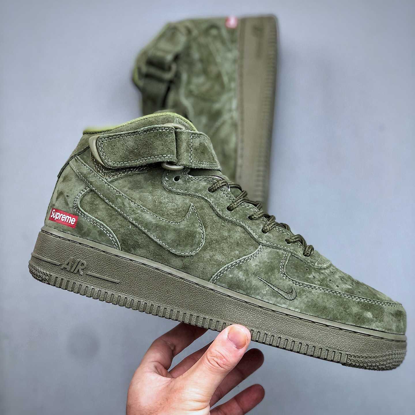  Supreme x Nike Air Force 1  Mid '07 'Legion Green'    DV0788-005 - DopestKickz