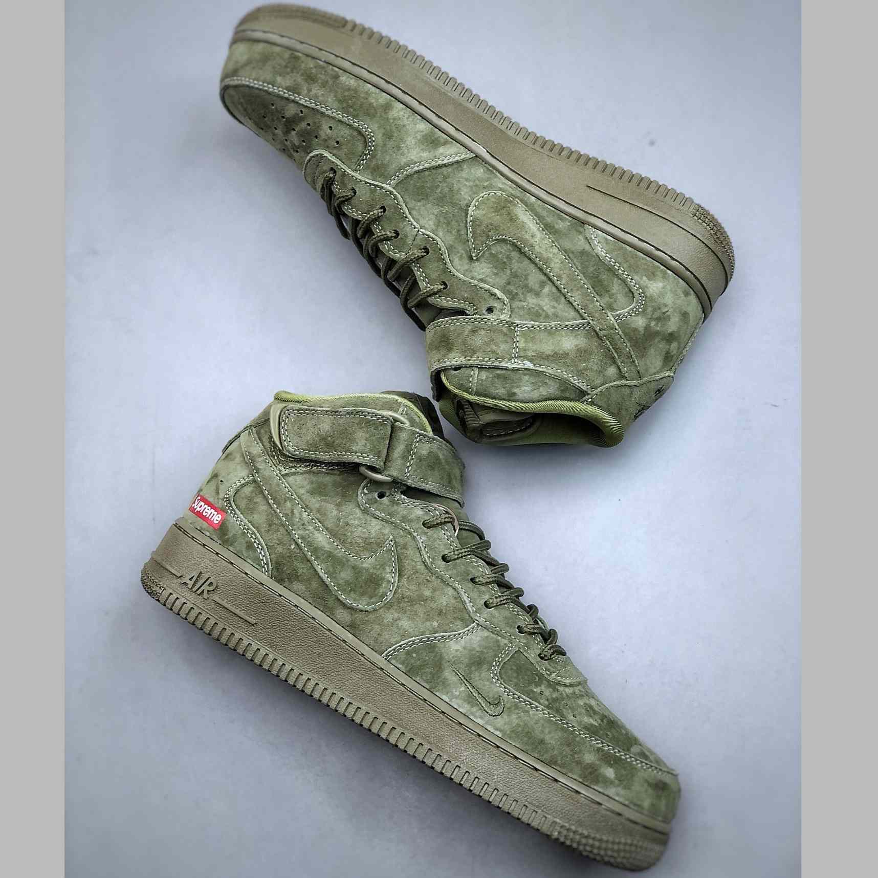 Supreme x Nike Air Force 1  Mid '07 'Legion Green'    DV0788-005 - DopestKickz