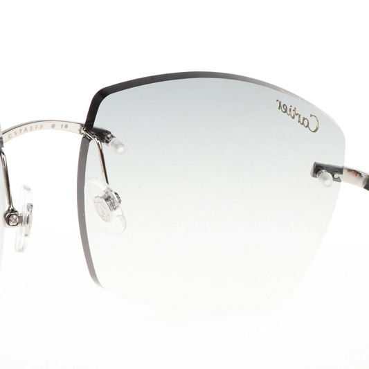 Cartier CT 4189706 Black Buffalo Sunglasses In Silver Gradient Grey - DopestKickz