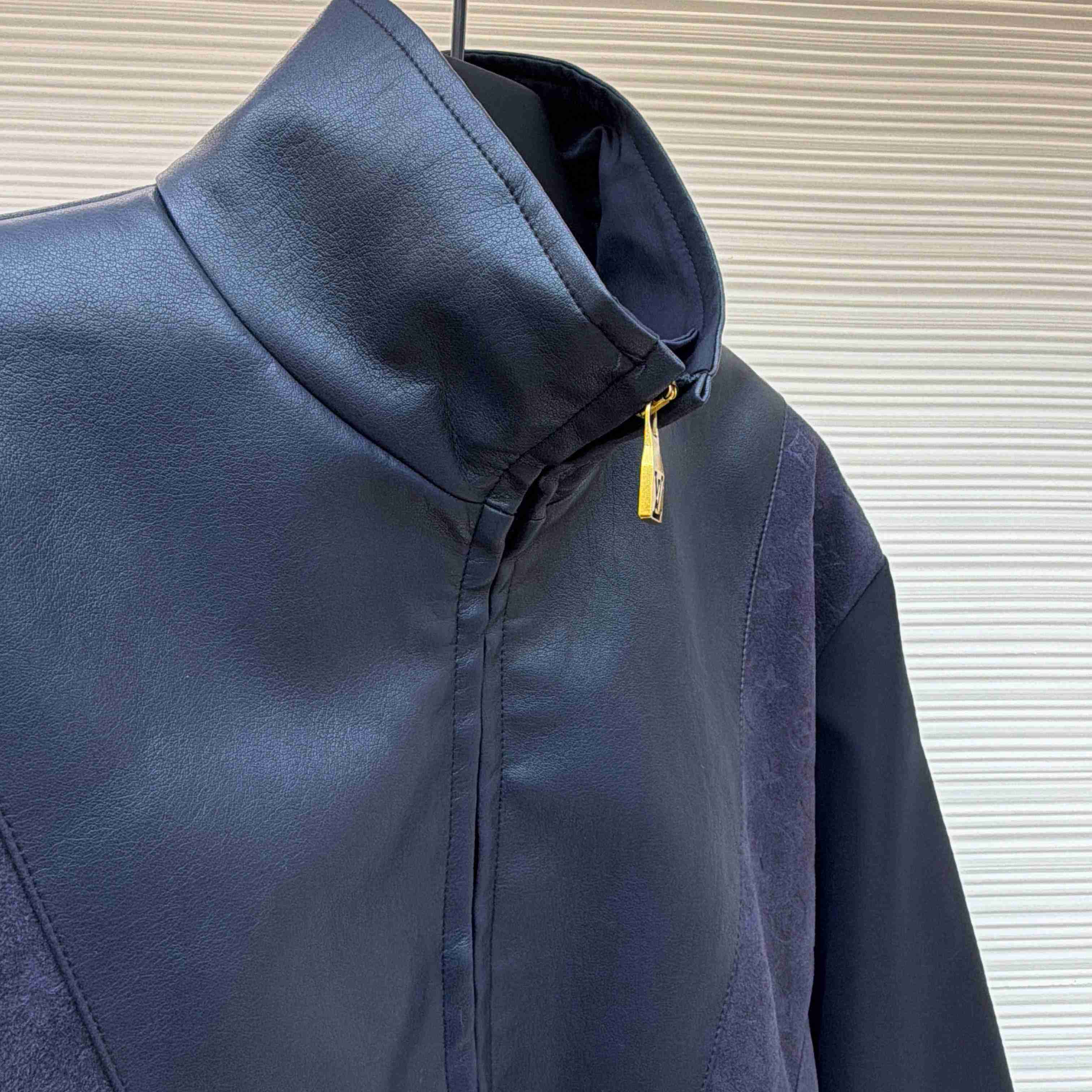 Louis Vuitton Leather Mix Track Top 1AJB73 - DopestKickz