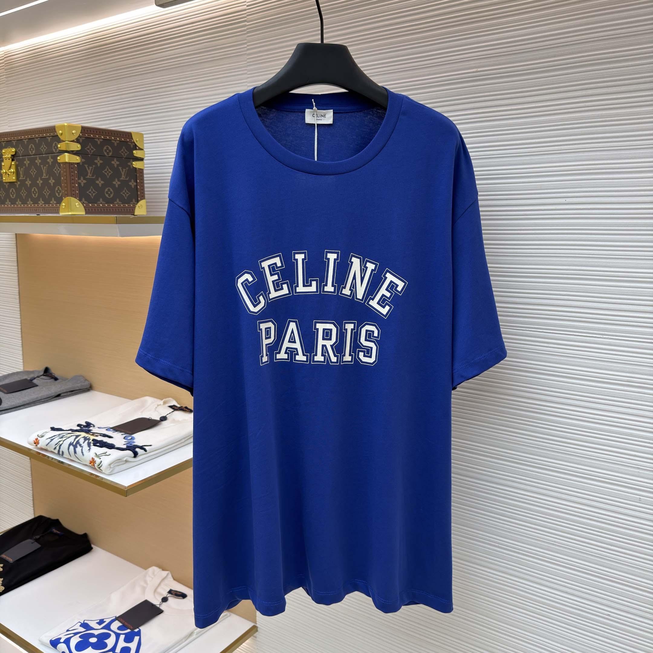 Celine Loose T-shirt In Cotton Jersey - DopestKickz