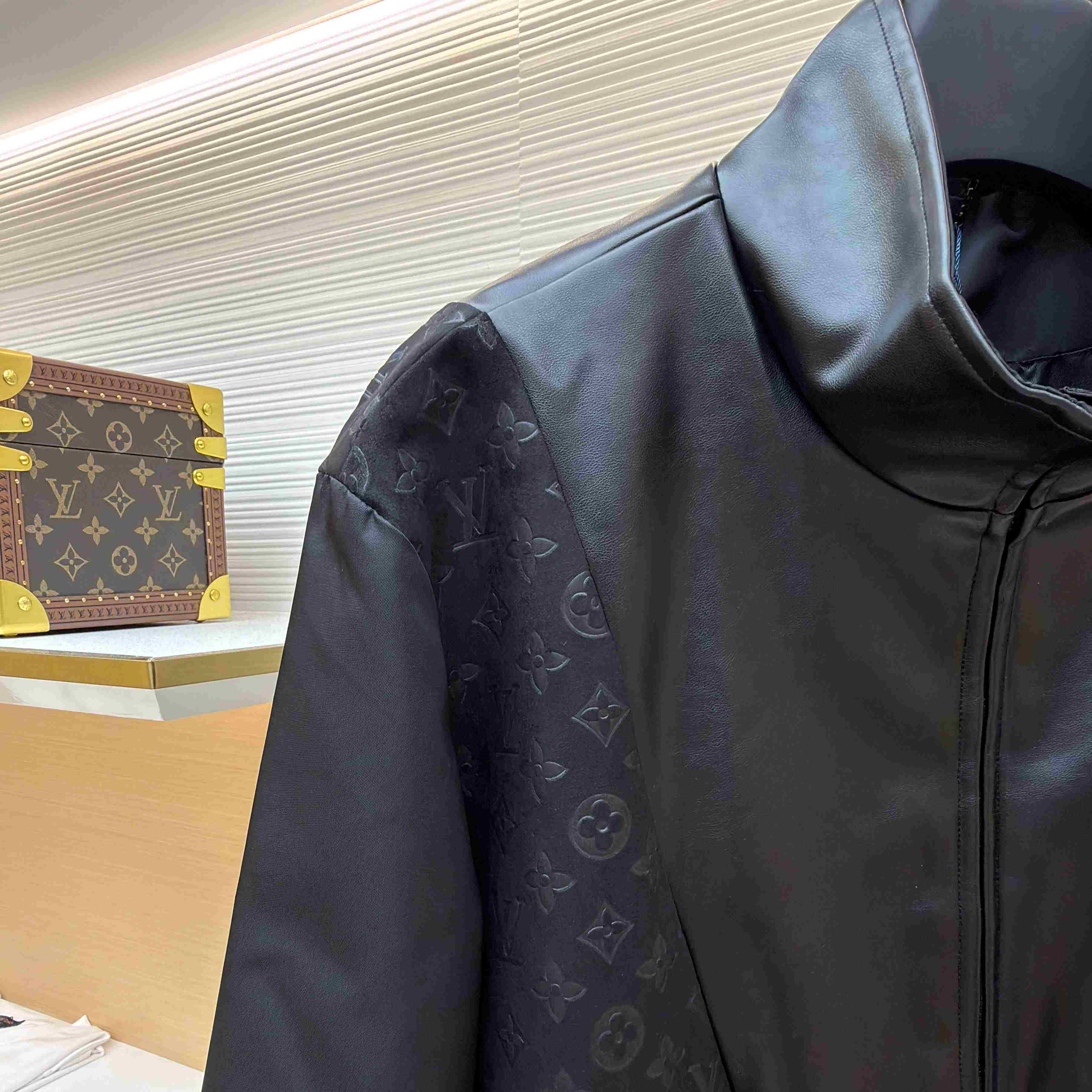 Louis Vuitton Leather Mix Track Top 1AHVM3 - DopestKickz