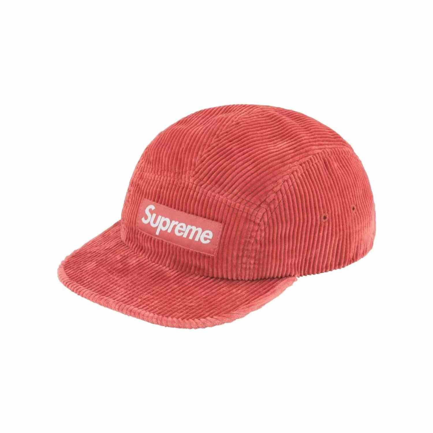Supreme Corduroy Camp Cap 'Light Red' - DopestKickz