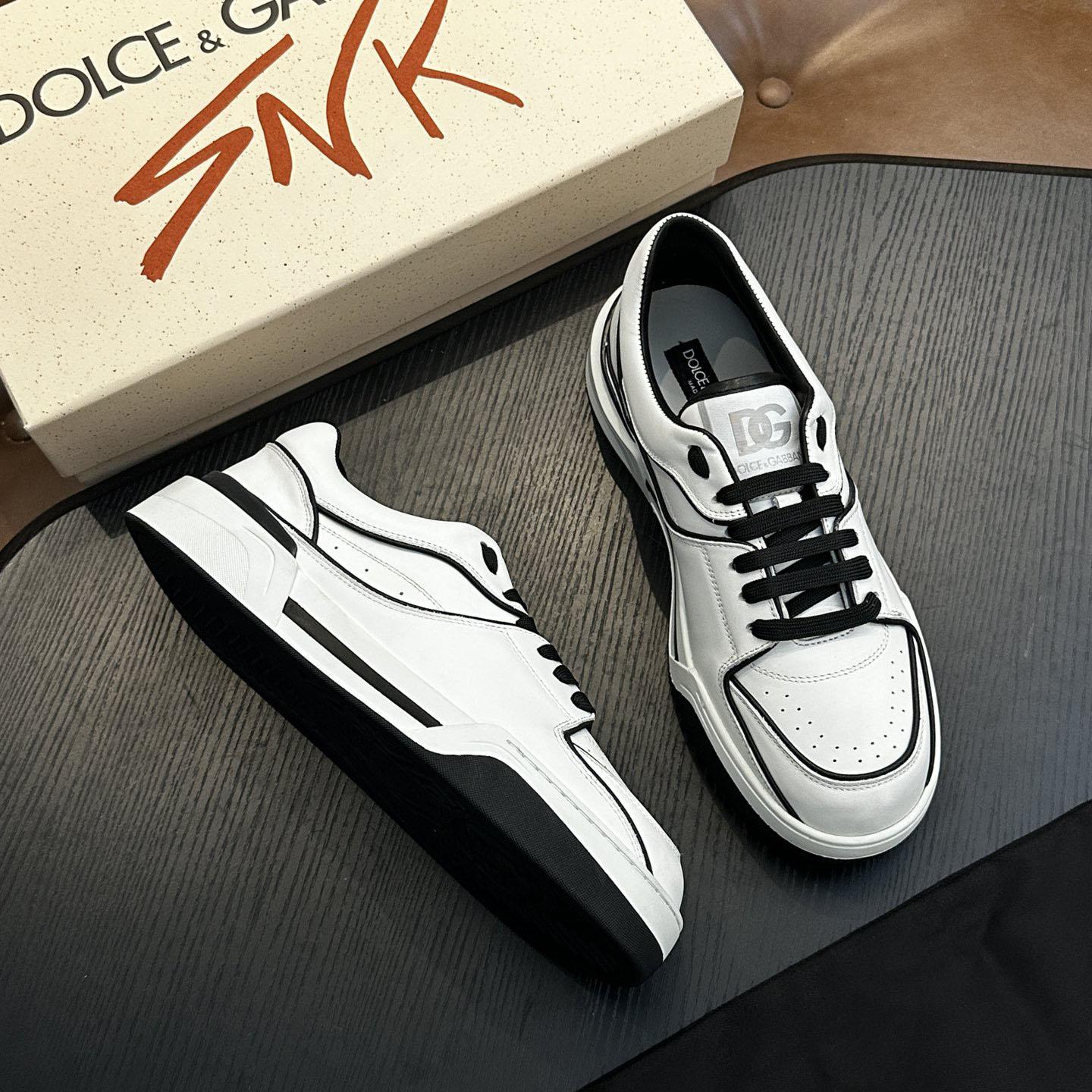 Dolce & Gabbana  New Roma Leather Sports Shoes - DopestKickz