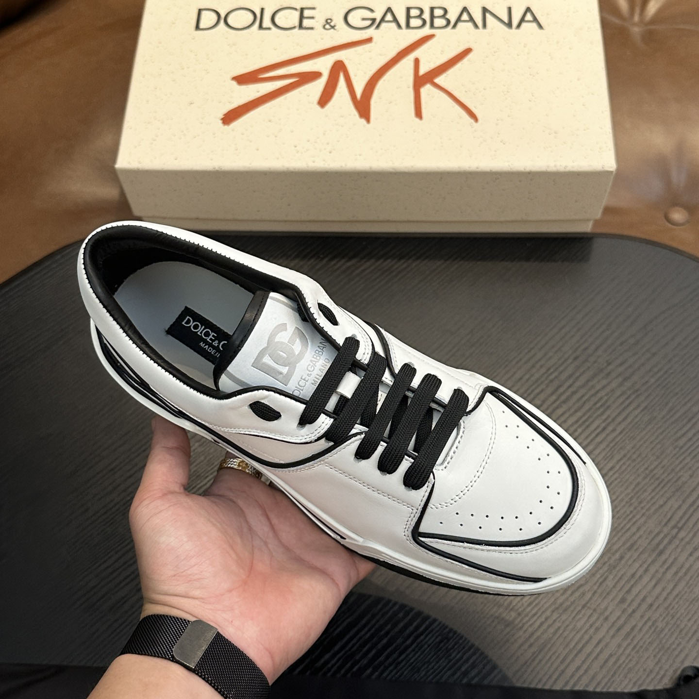Dolce & Gabbana  New Roma Leather Sports Shoes - DopestKickz