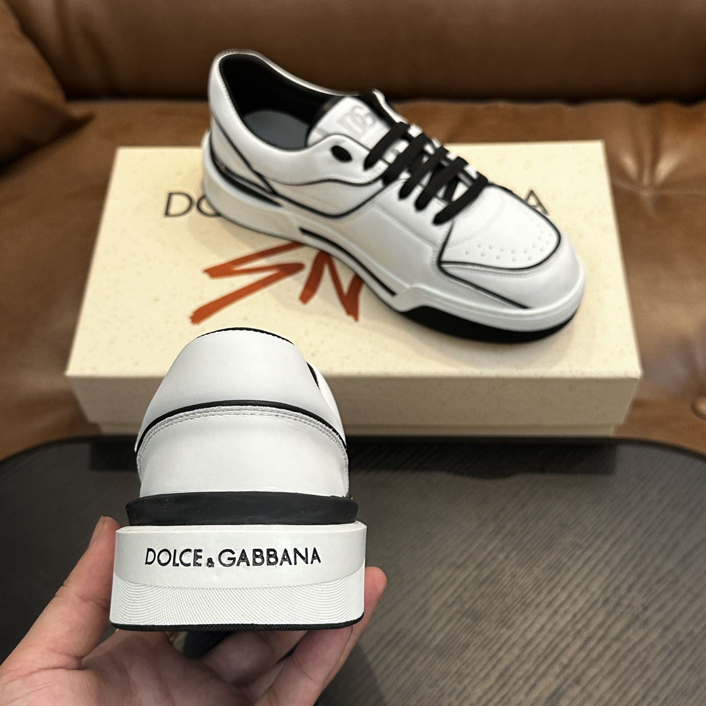 Dolce & Gabbana  New Roma Leather Sports Shoes - DopestKickz