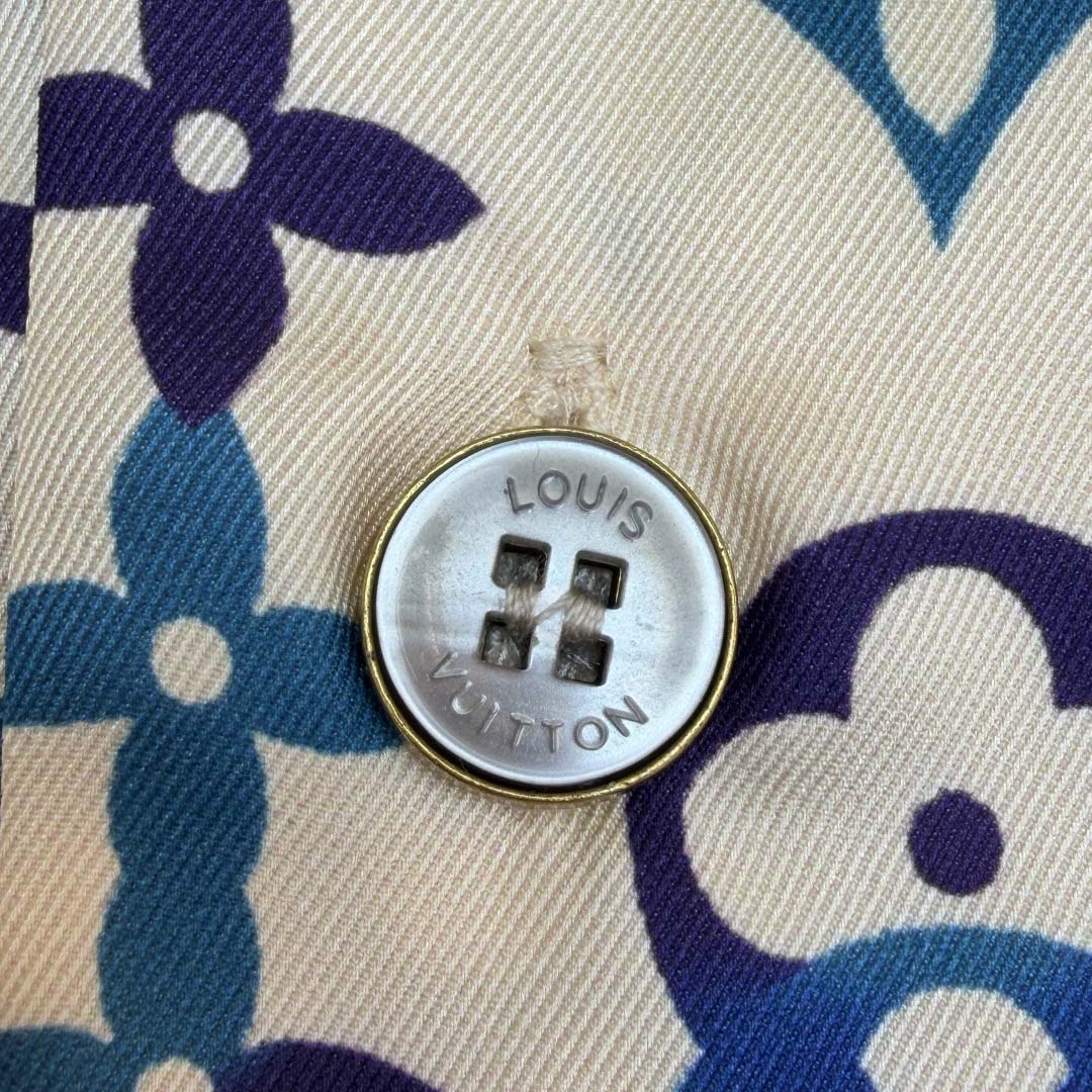 Louis Vuitton Monogram Printed Silk Short-Sleeved Shirt   1AJUOH - DopestKickz