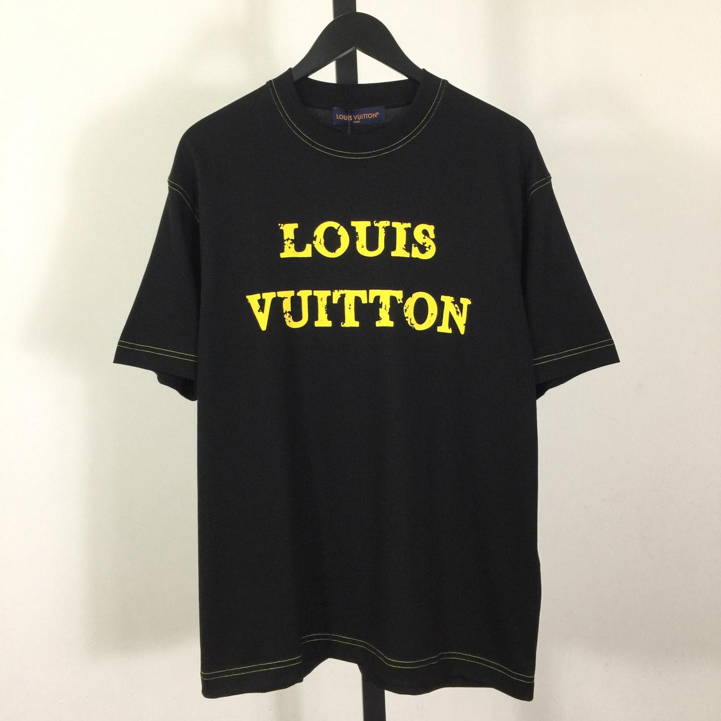 Louis Vuitton Cotton Crewneck Short-sleeve T-shirt - DopestKickz