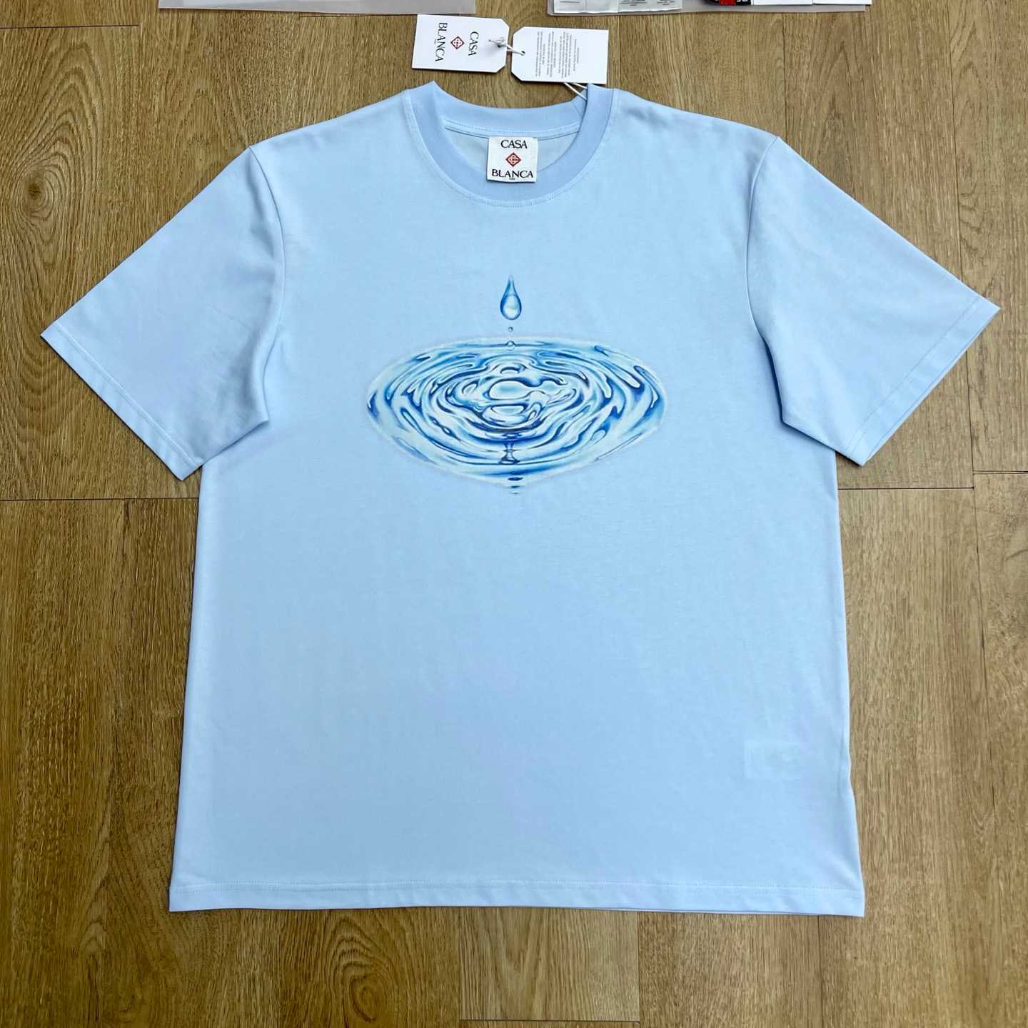 Casablanca DRIP LOGO SHORT SLEEVE T‑SHIRT C1129 - DopestKickz