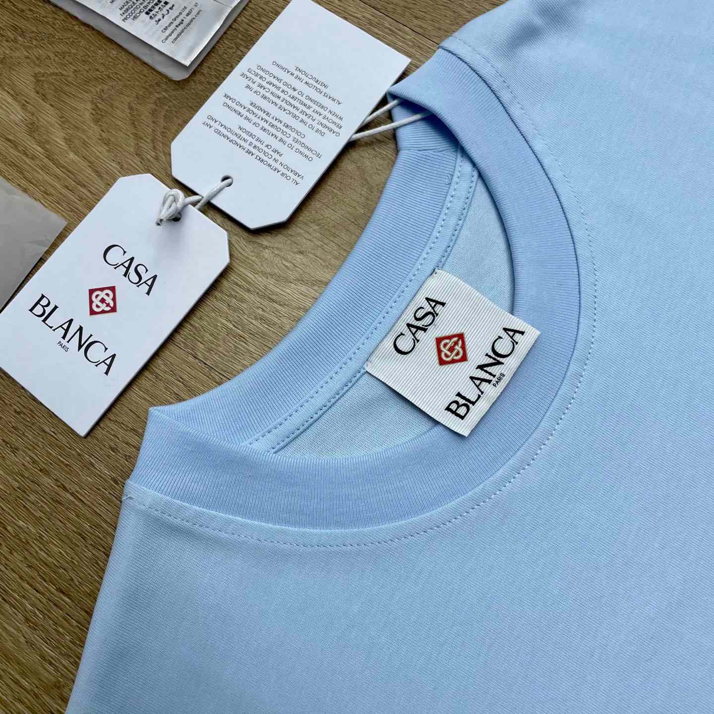 Casablanca DRIP LOGO SHORT SLEEVE T‑SHIRT C1129 - DopestKickz