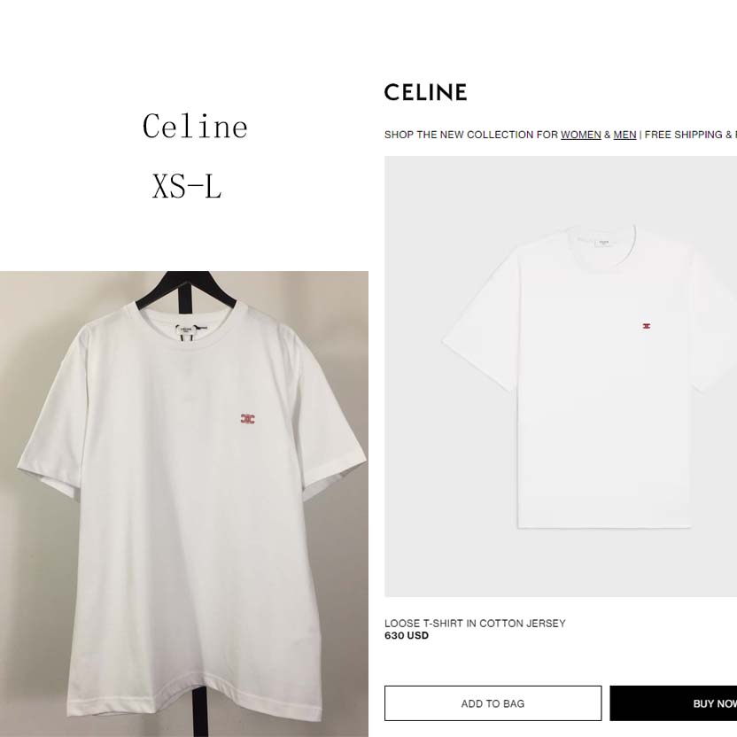 Celine Loose T-shirt In Cotton Jersey - DopestKickz