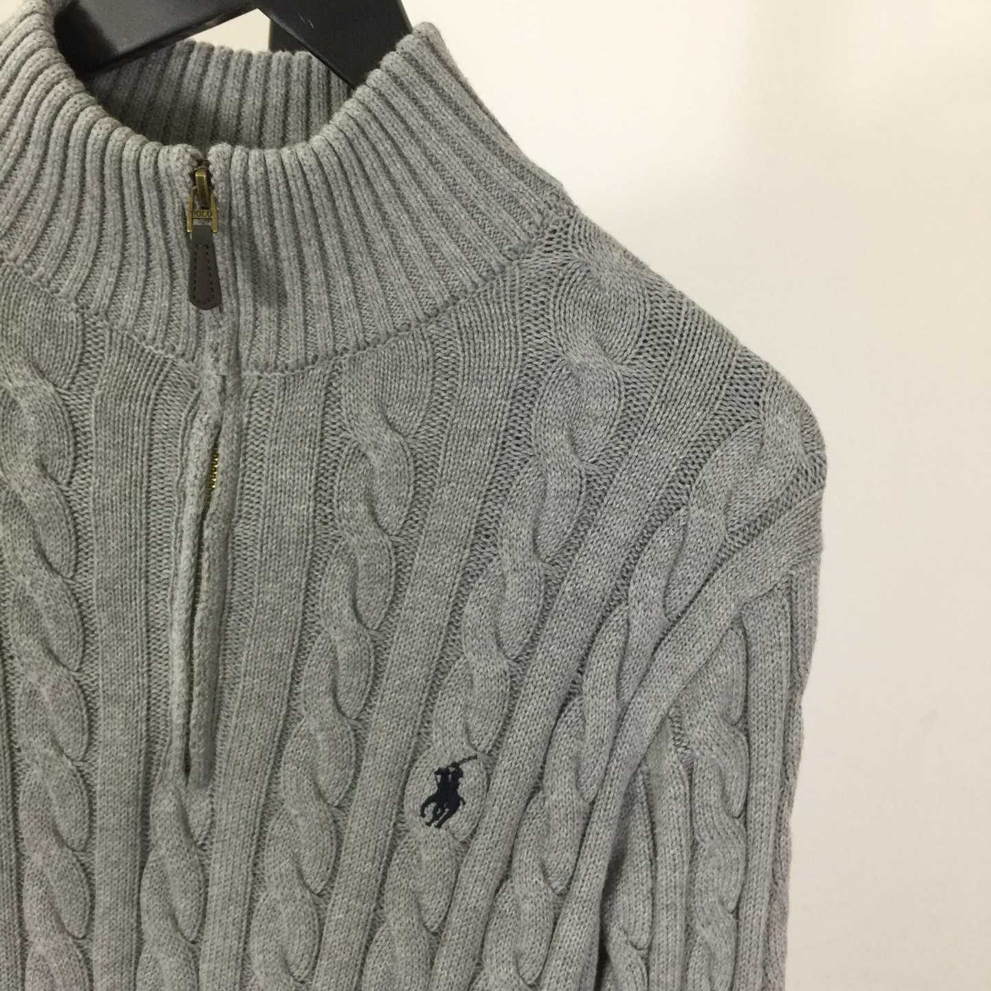 Polo Ralph Cable-Knit Cotton Quarter-Zip Jumper - DopestKickz