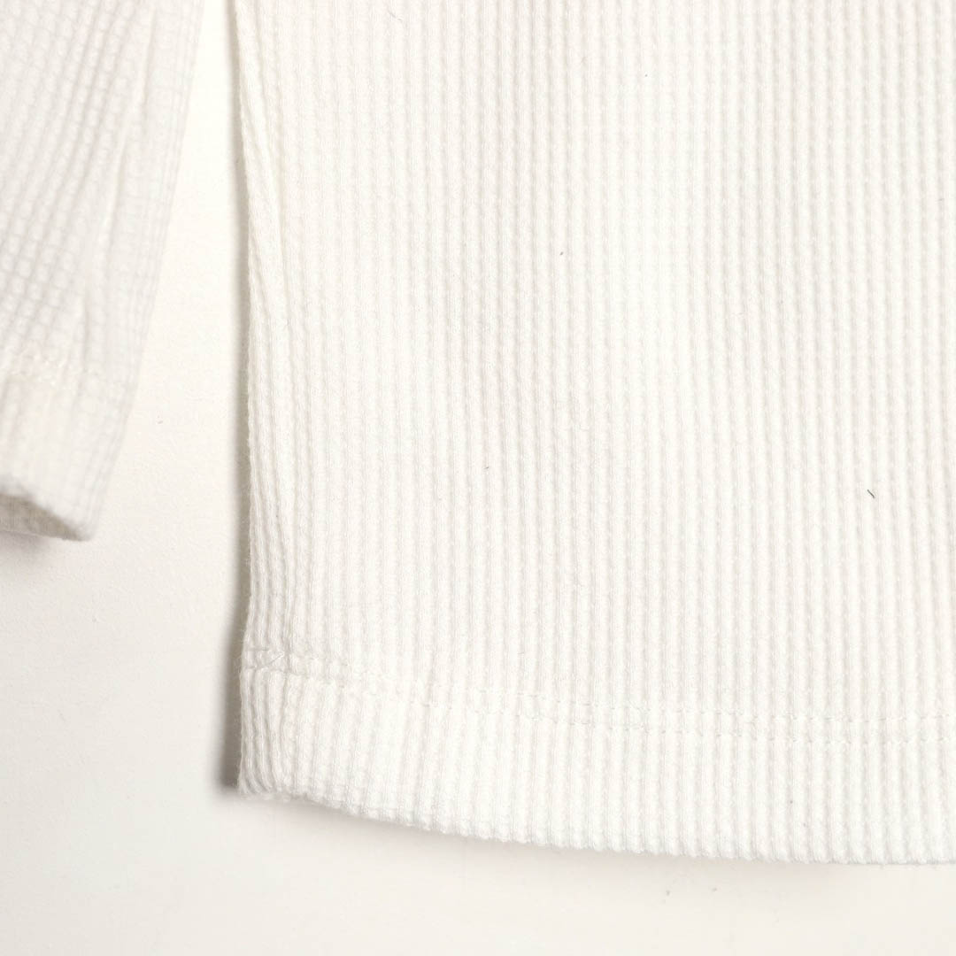 Chrome Hearts White Thermal Leather Cross Patch Long Sleeve Tee - DopestKickz