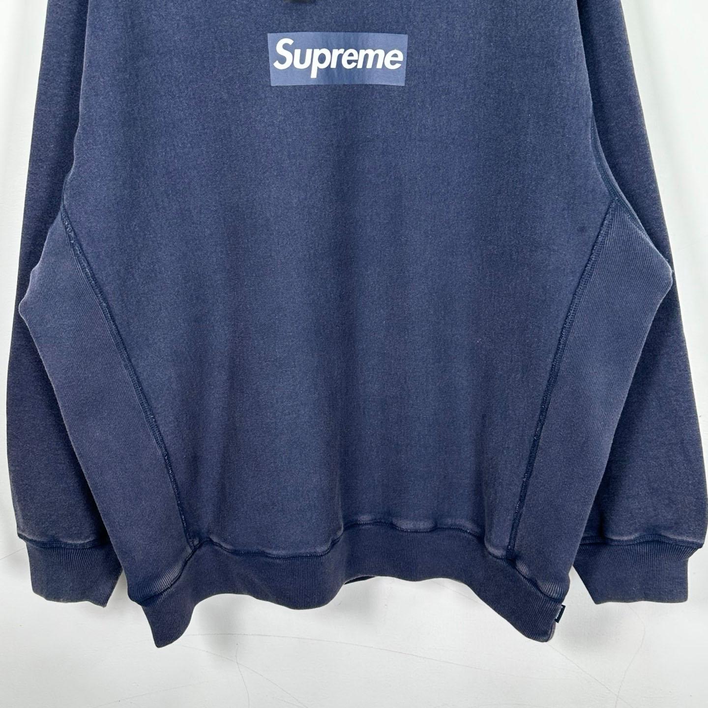 Supreme 25SS Wash Box Logo Crewneck 'Blue' - DopestKickz