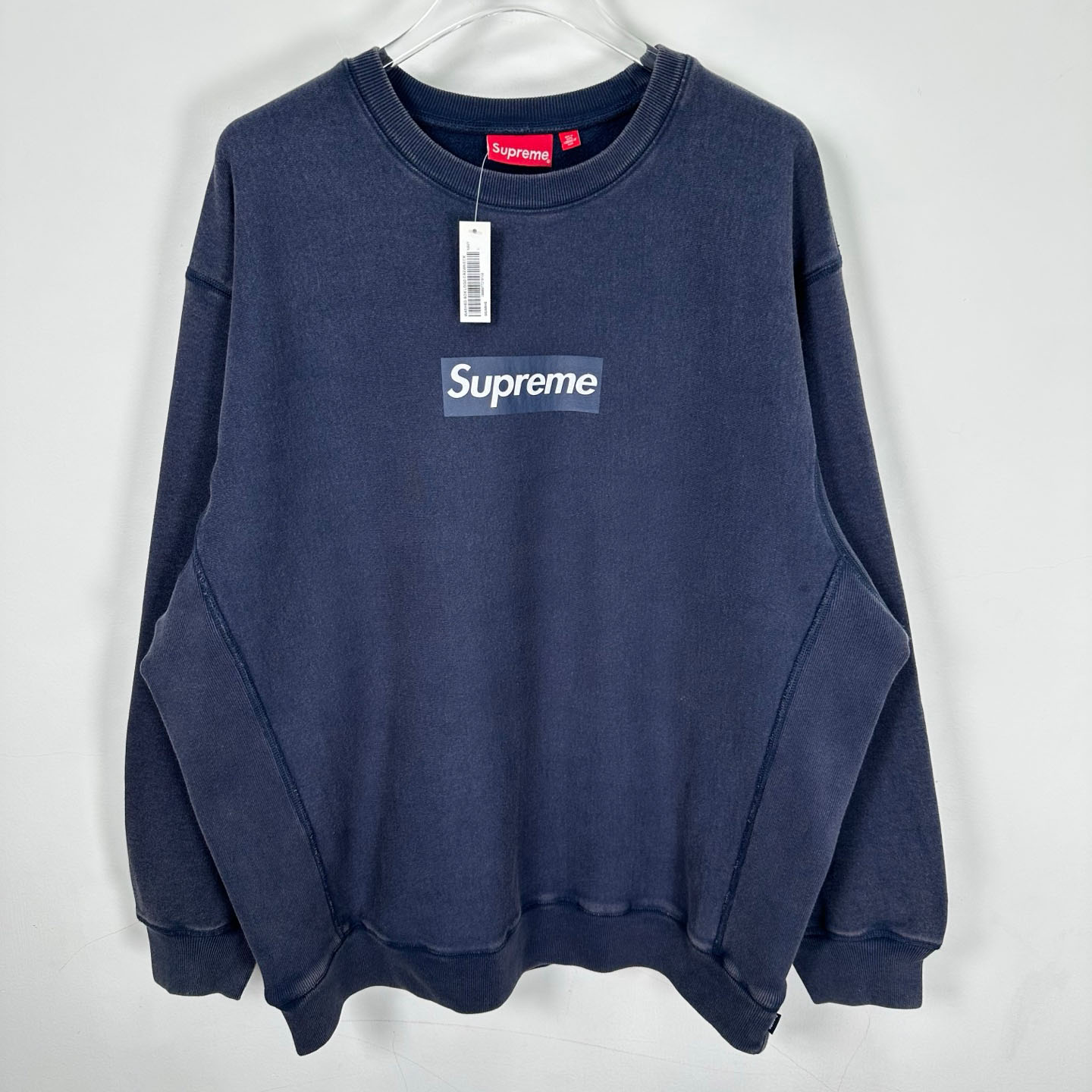 Supreme 25SS Wash Box Logo Crewneck 'Blue' - DopestKickz
