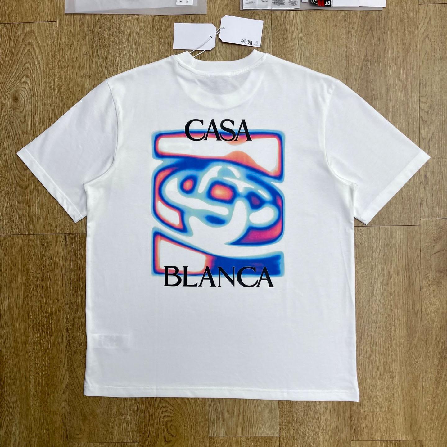 Casablanca Heat Map Logo Short Sleeve T‑Shirt C1124 - DopestKickz
