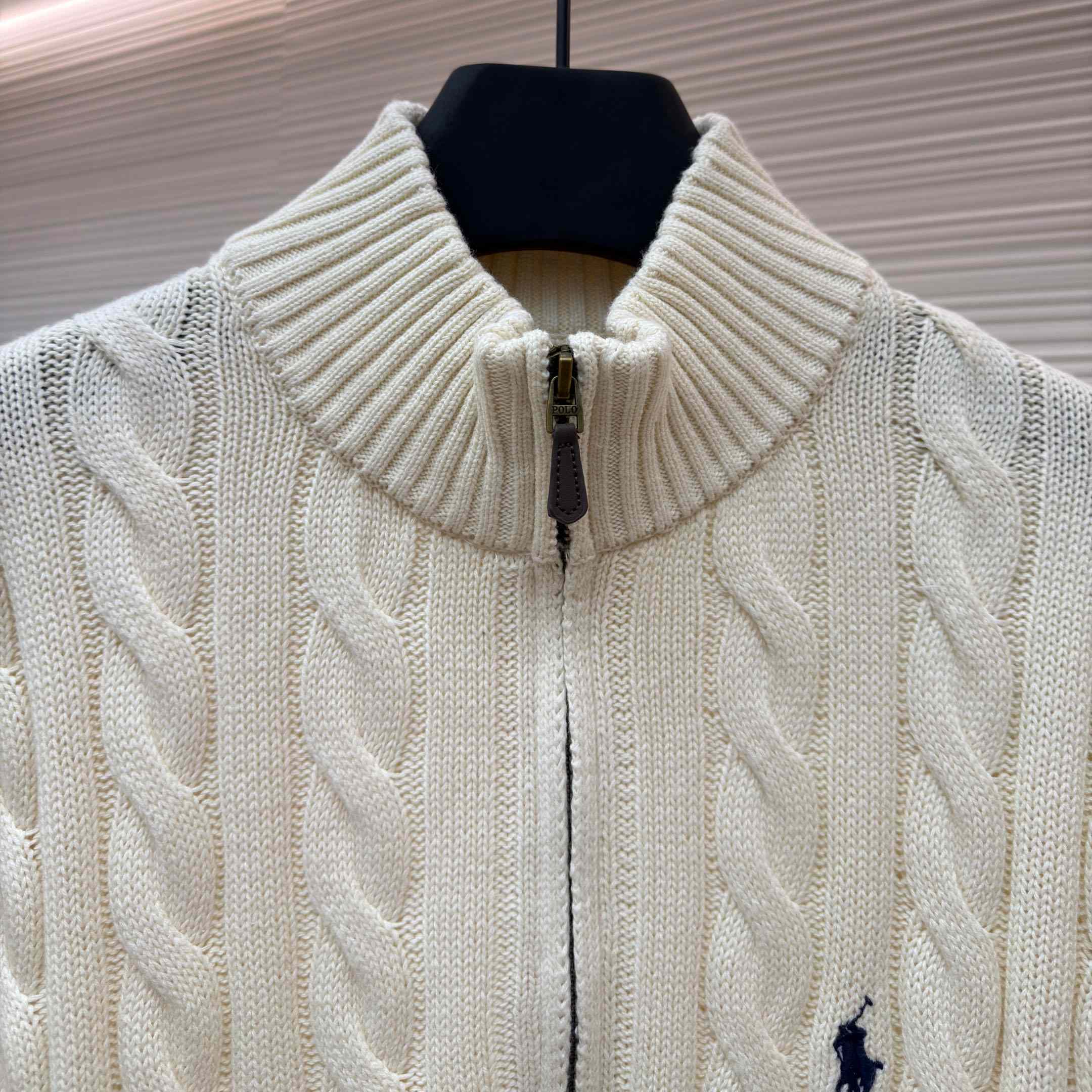 Polo Ralph Cable-Knit Cotton Quarter-Zip Jumper - DopestKickz