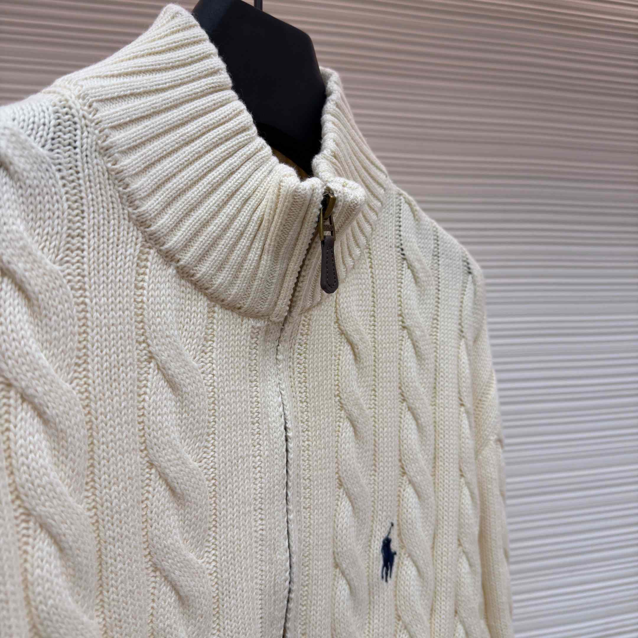 Polo Ralph Cable-Knit Cotton Quarter-Zip Jumper - DopestKickz