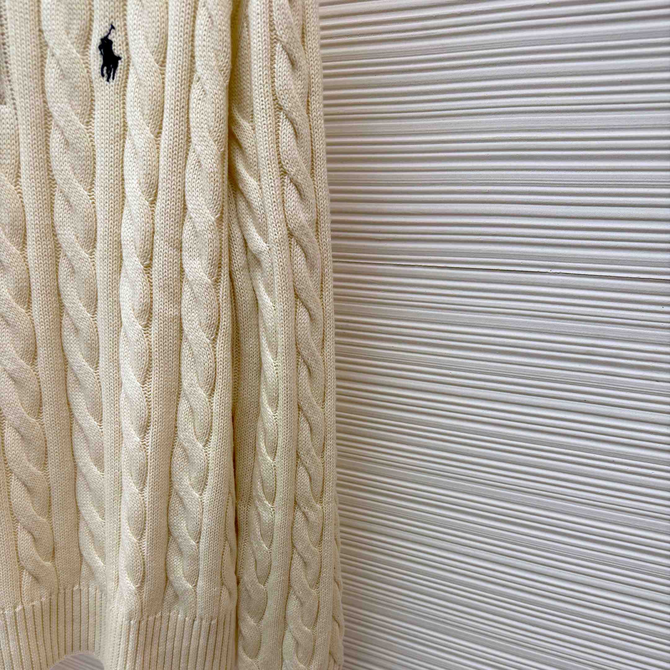 Polo Ralph Cable-Knit Cotton Quarter-Zip Jumper - DopestKickz