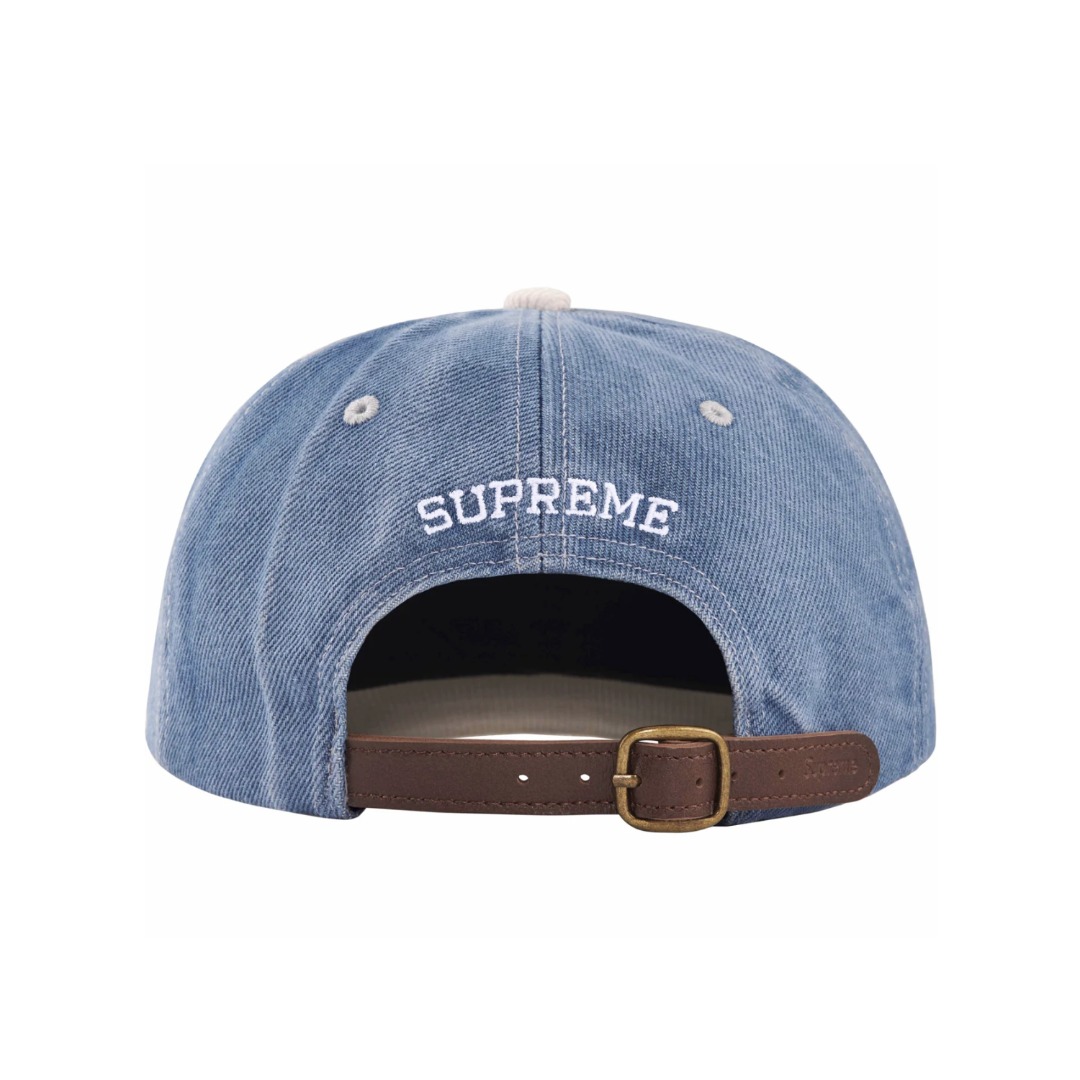 Supreme 2-Tone S Logo 6-Panel 'Washed Denim' - DopestKickz