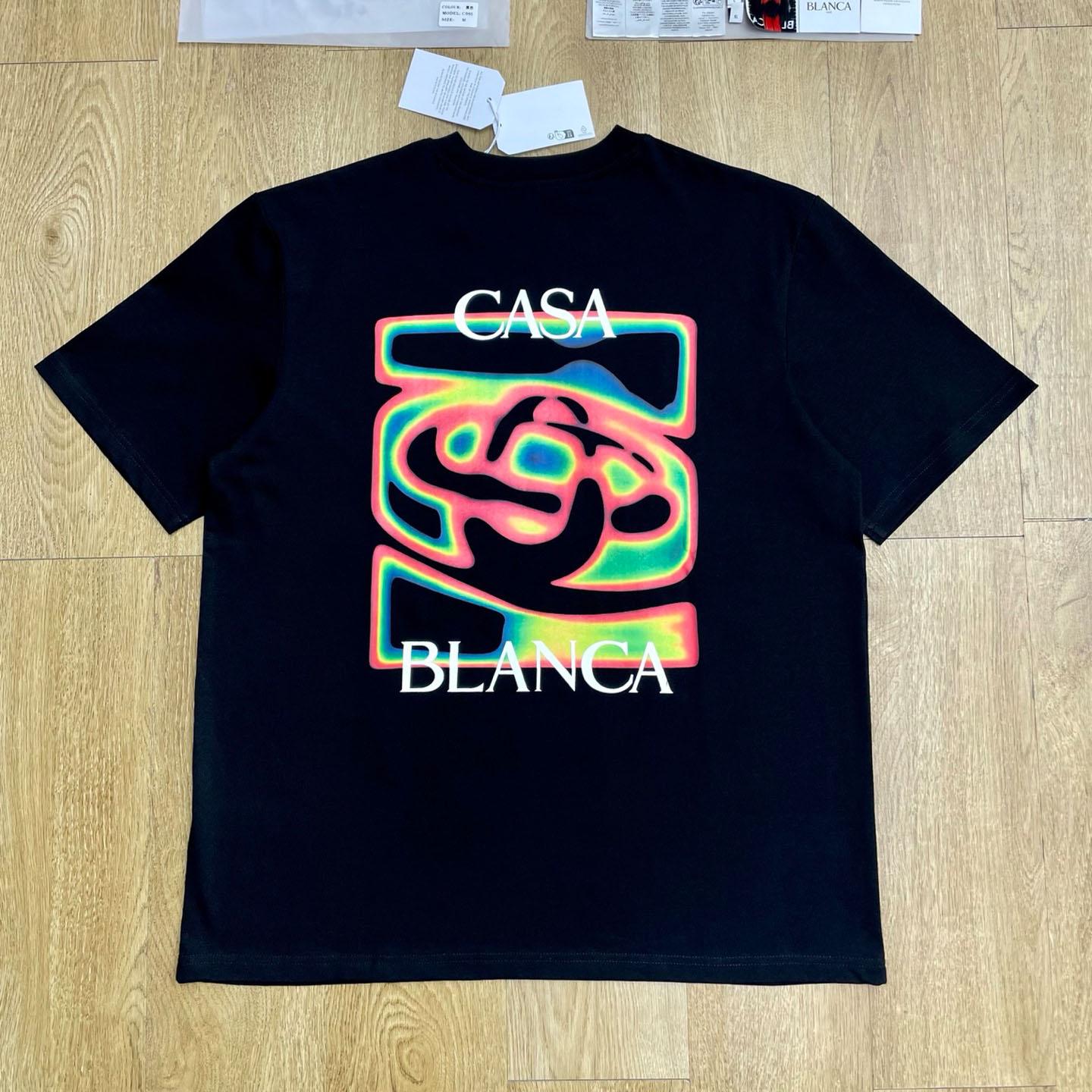 Casablanca Heat Map Logo Short Sleeve T‑Shirt C1125 - DopestKickz