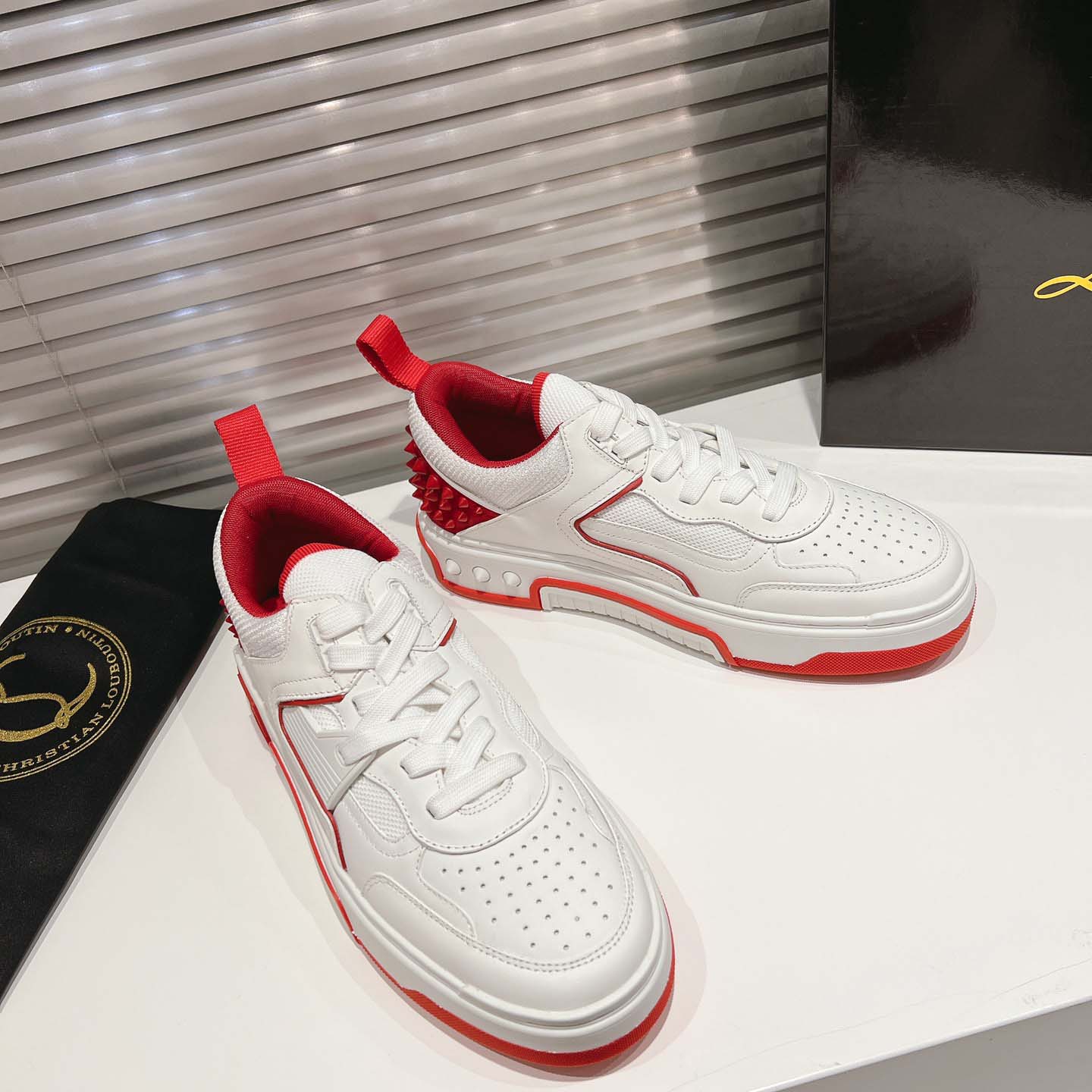 Christian Louboutin Astroloubi Leather Sneakers - DopestKickz