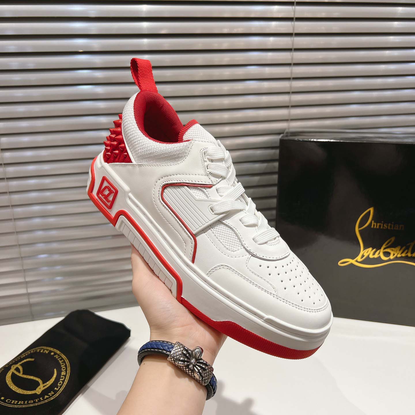 Christian Louboutin Astroloubi Leather Sneakers - DopestKickz