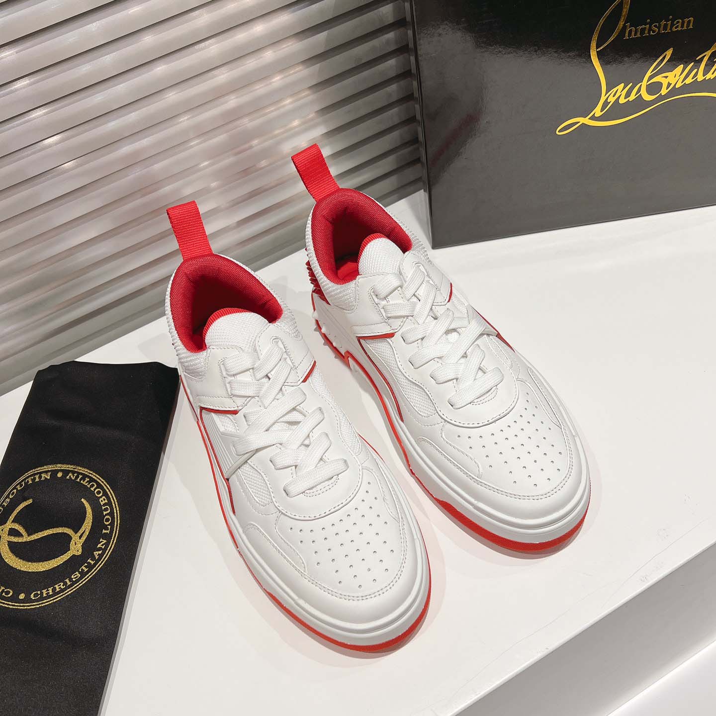 Christian Louboutin Astroloubi Leather Sneakers - DopestKickz
