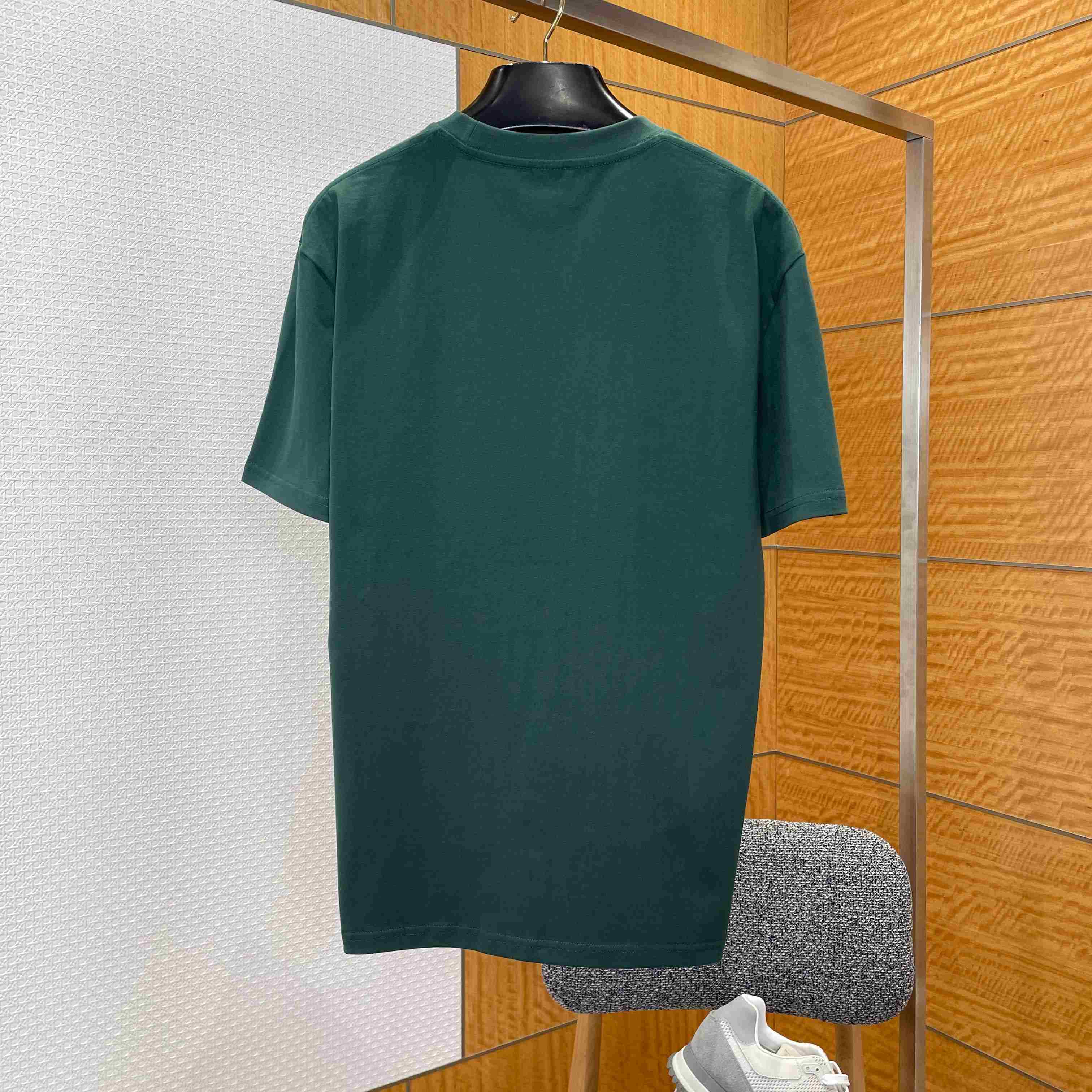 Dior T-Shirt with Dior Embroidery Green - DopestKickz