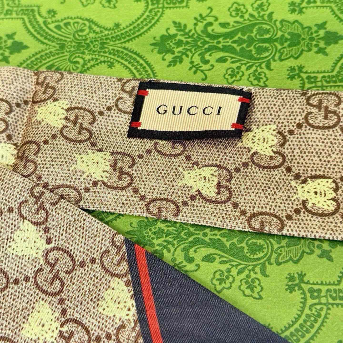 Gucci GG Jacquard Silk Scarf 6x90cm - DopestKickz