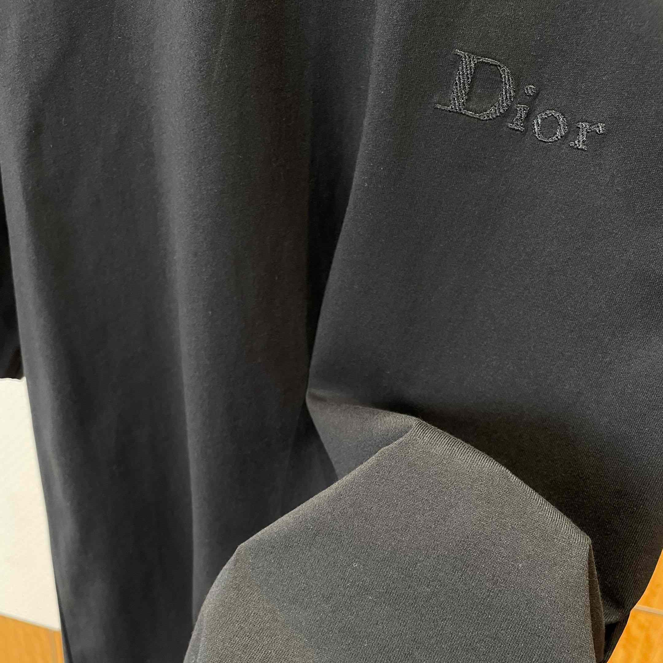 Dior T-Shirt with Dior Embroidery Black - DopestKickz