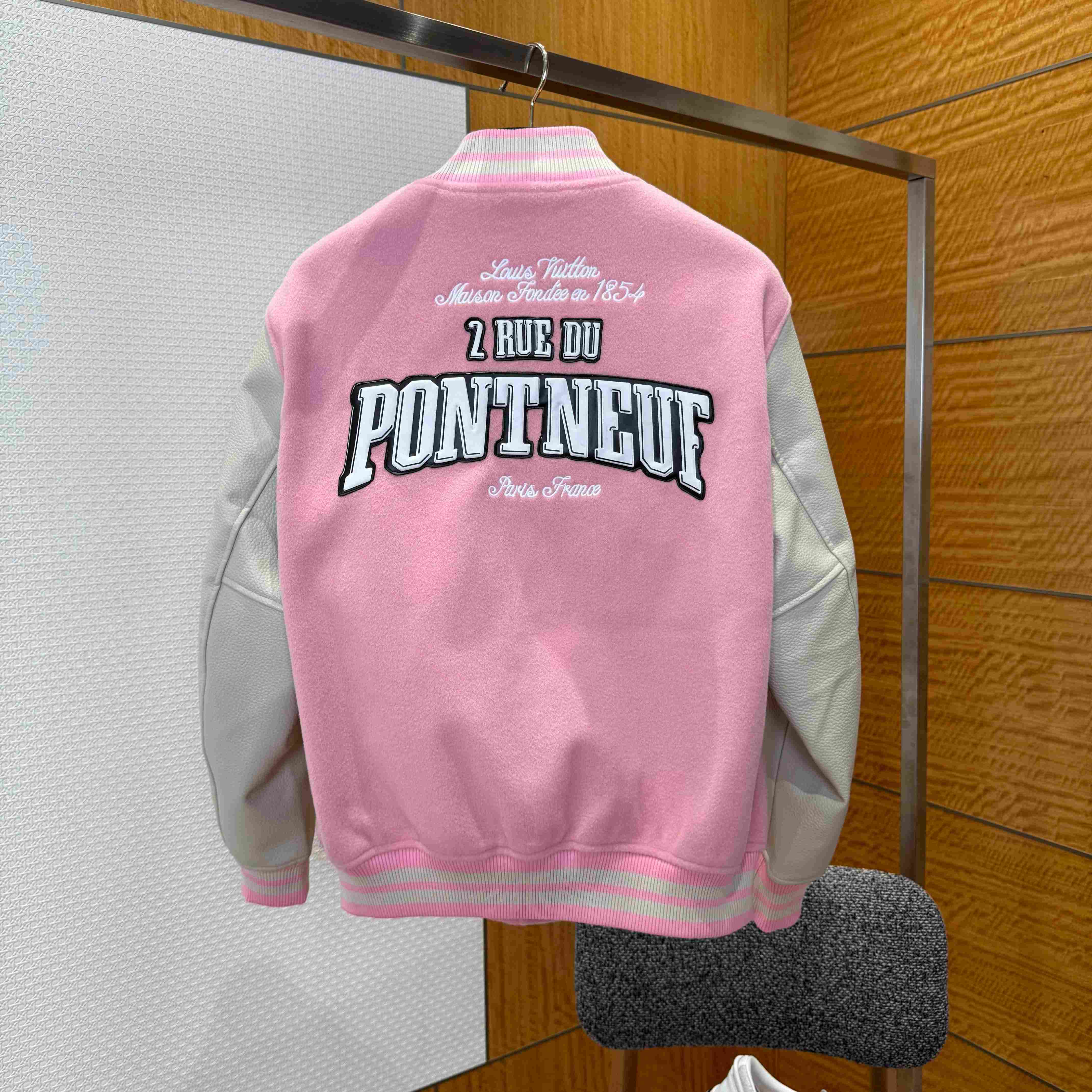 Louis Vuitton Signature Leather Varsity Jacket 1AILZ7 - DopestKickz