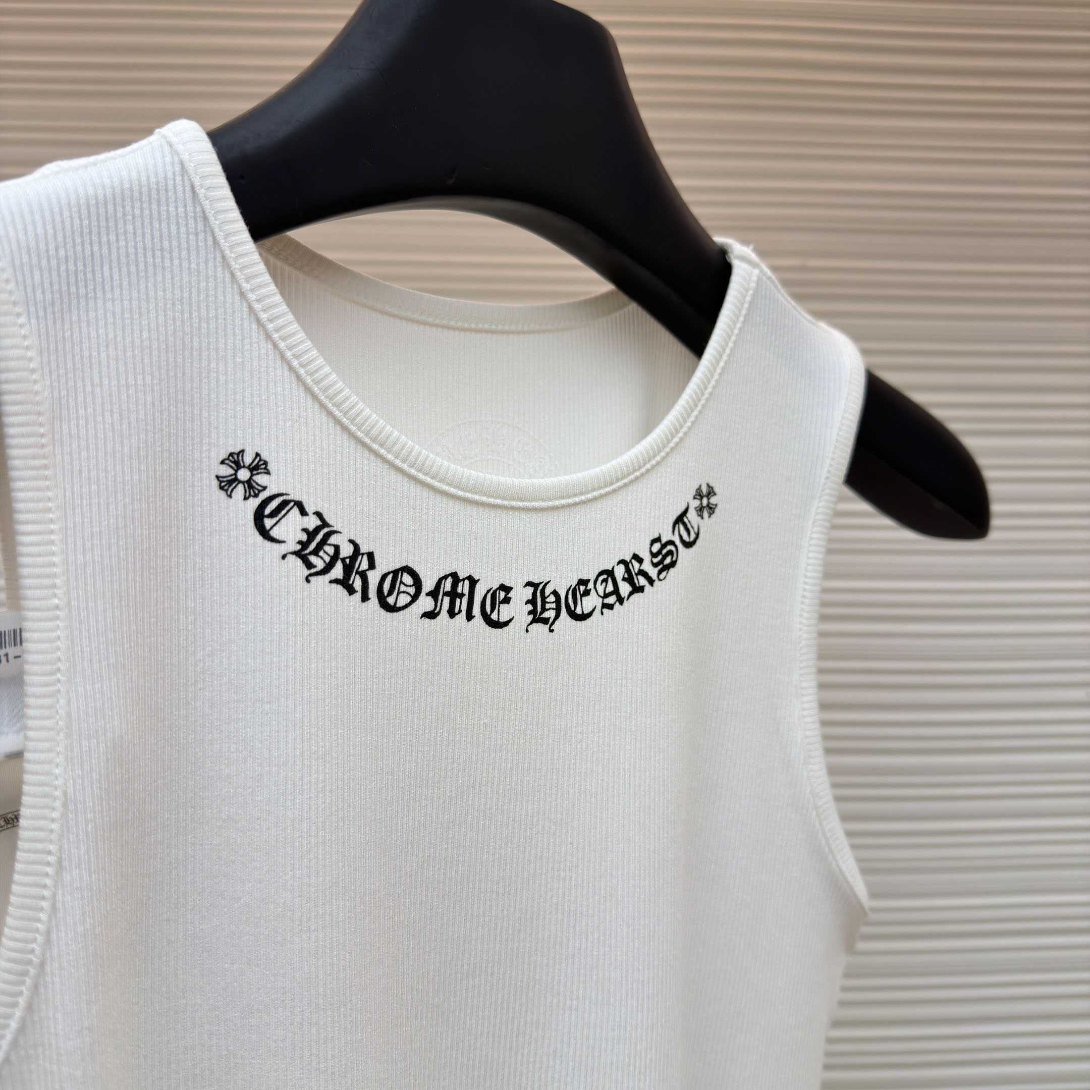 Chrome Hearts Neck Logo Miyumi Sisters White Tank Top - DopestKickz