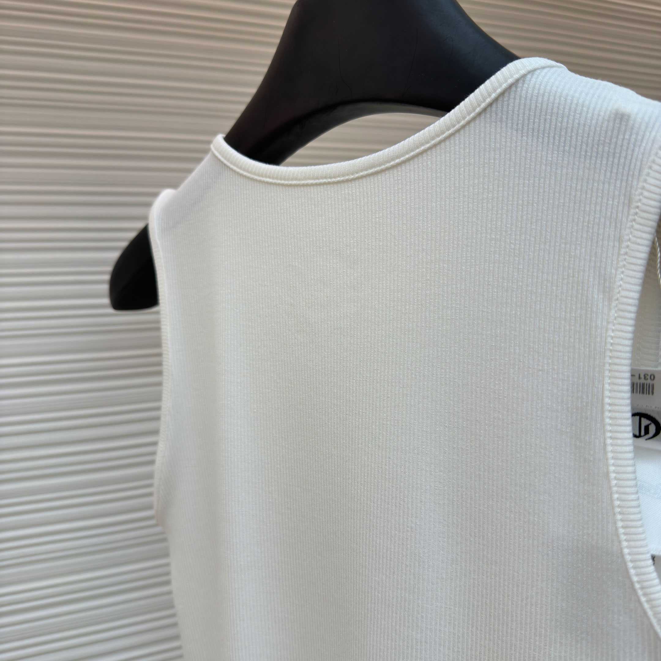 Chrome Hearts Neck Logo Miyumi Sisters White Tank Top - DopestKickz