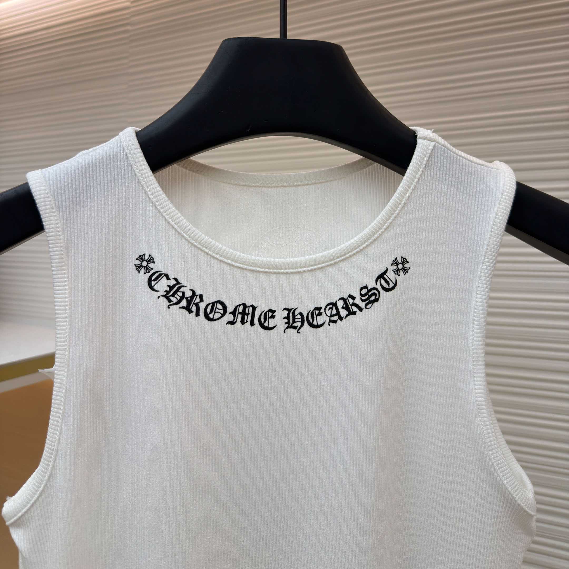 Chrome Hearts Neck Logo Miyumi Sisters White Tank Top - DopestKickz