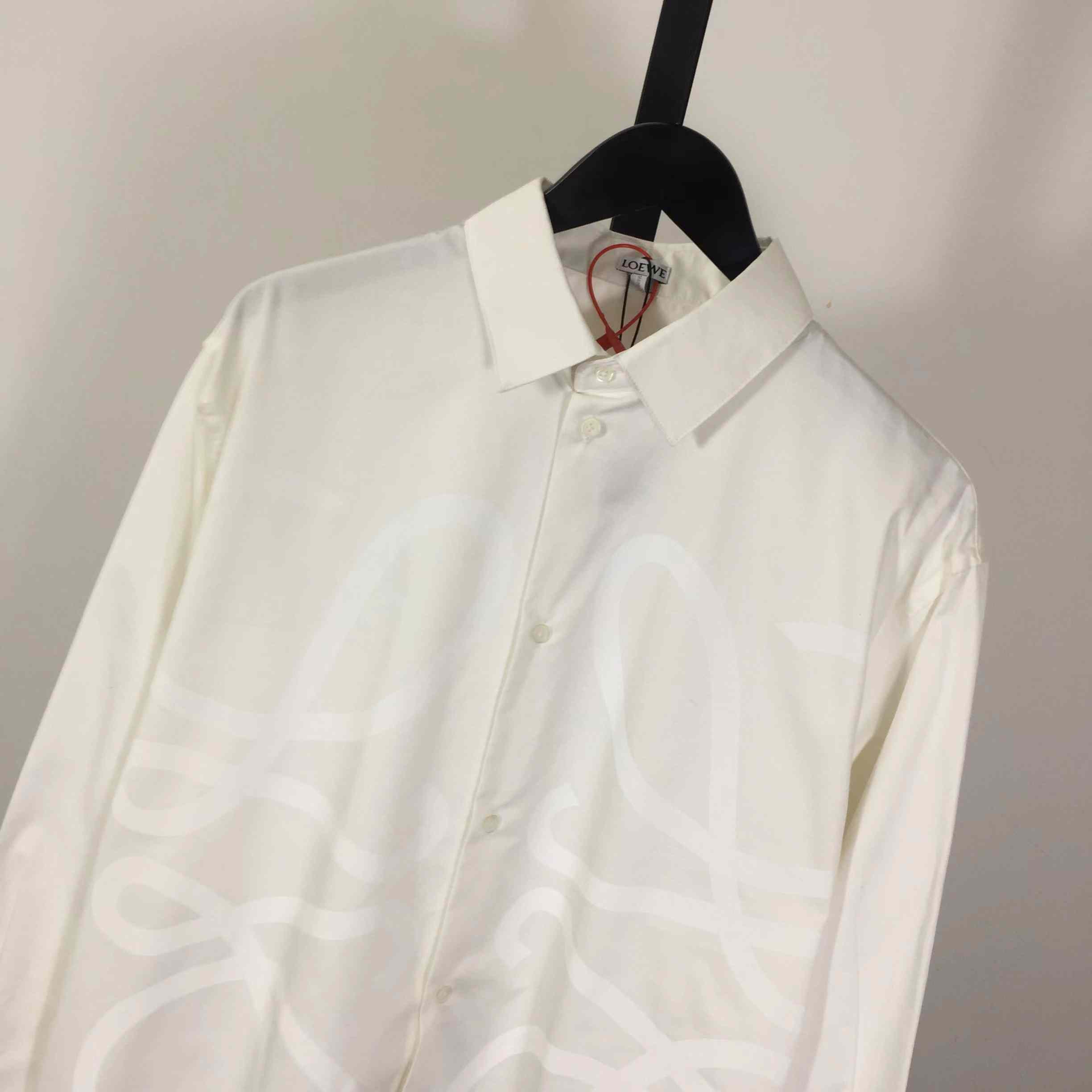 Loewe Embossed Logo Shirt - White - DopestKickz