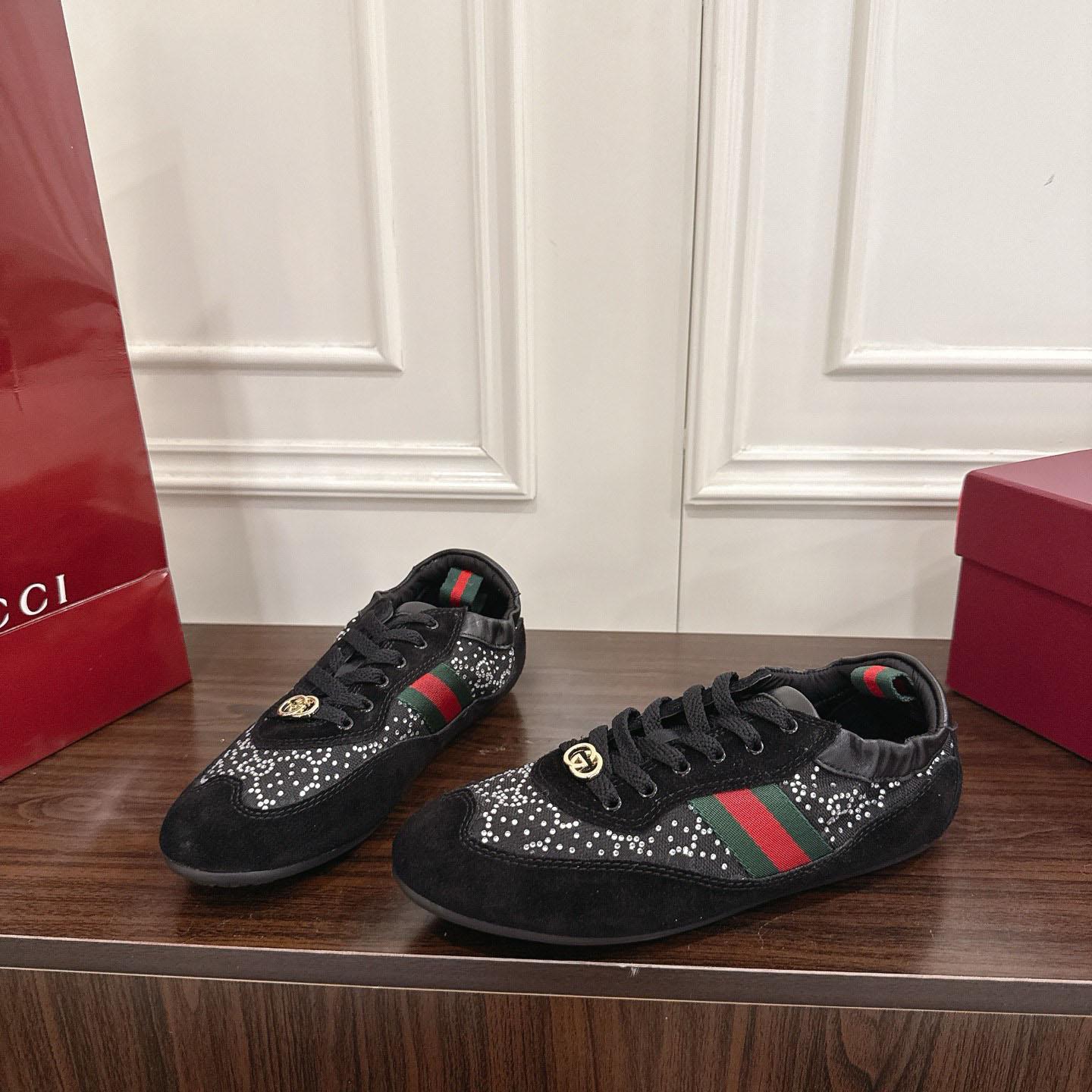 Gucci Women's Gucci Shift GG Crystal Sneaker - DopestKickz