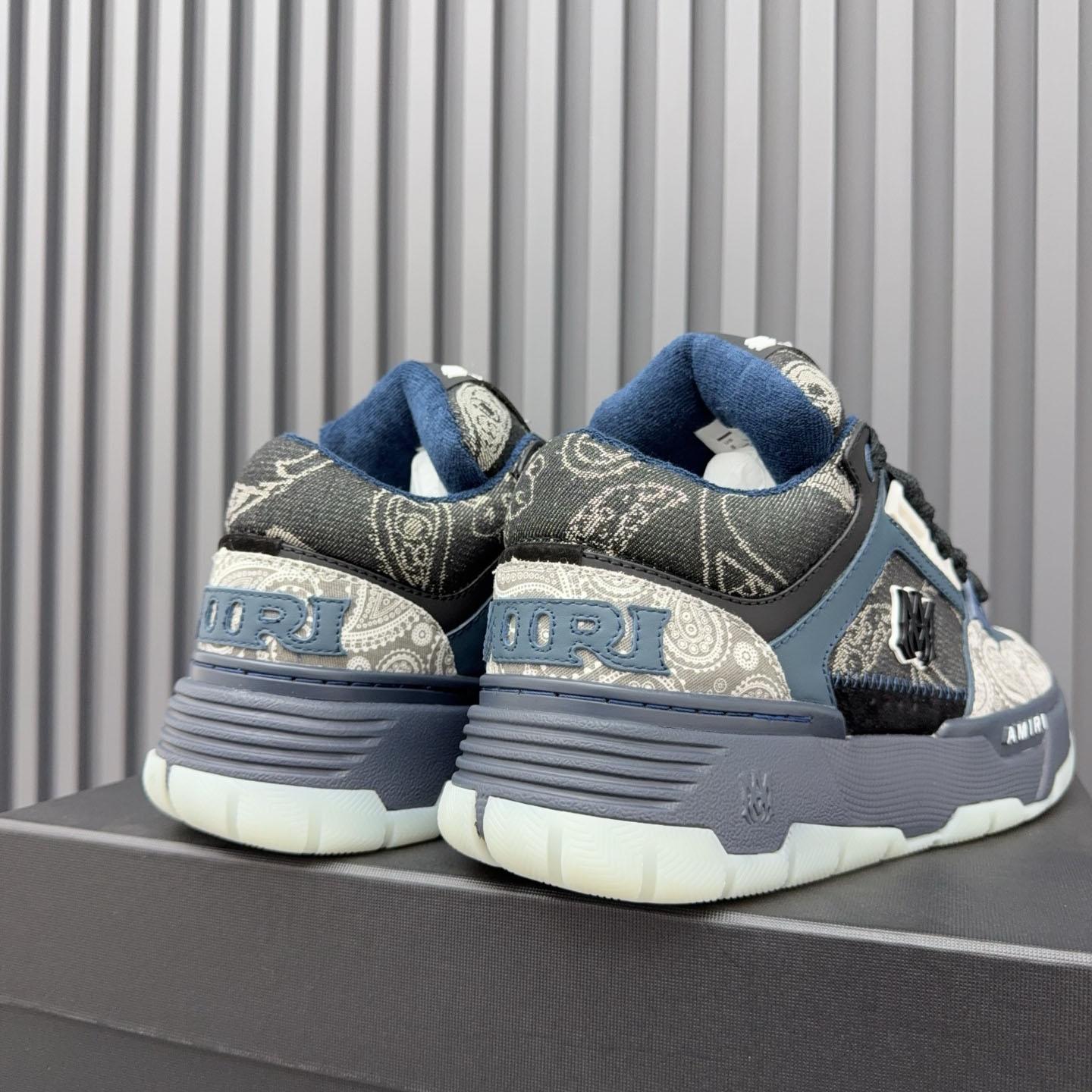 Amir Blue Bandana Jacquard MA-1 Sneakers - DopestKickz