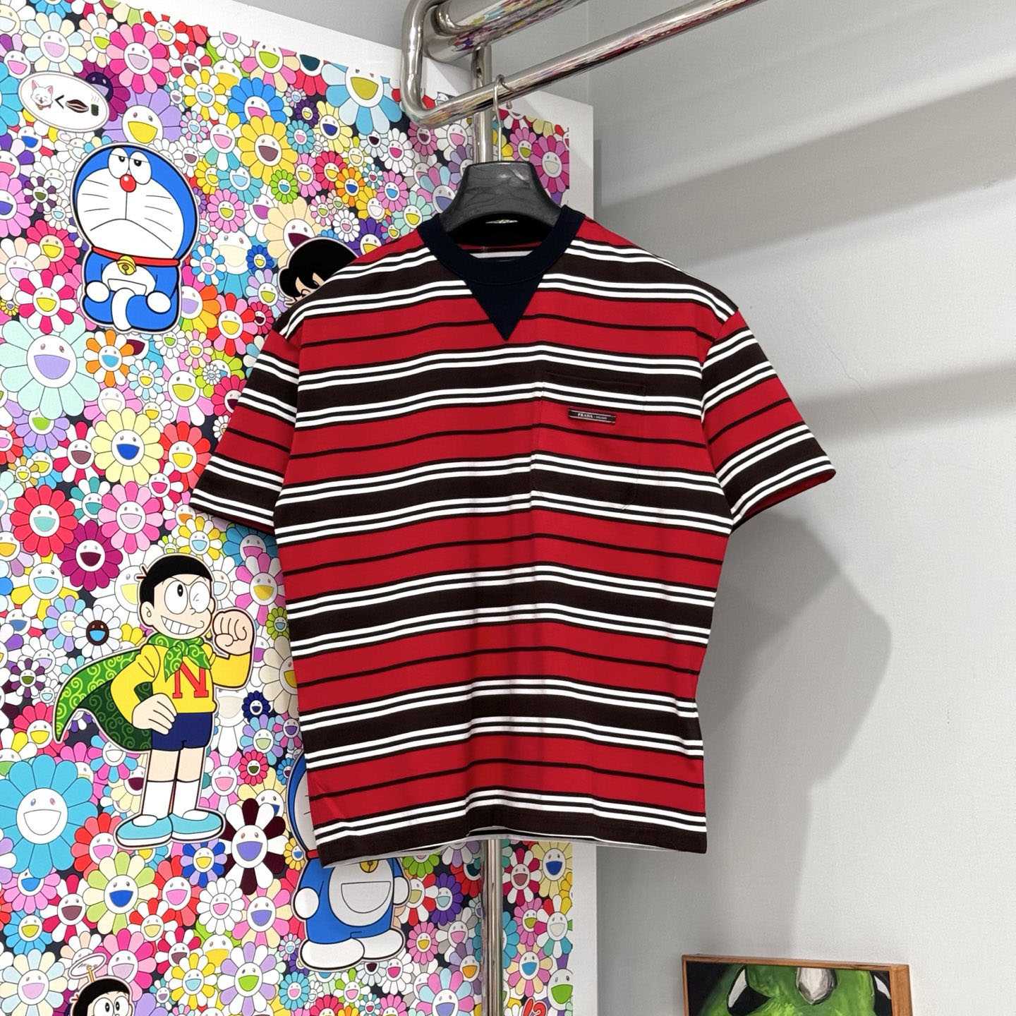 Fendi Oversized Striped Jersey T-shirt - DopestKickz