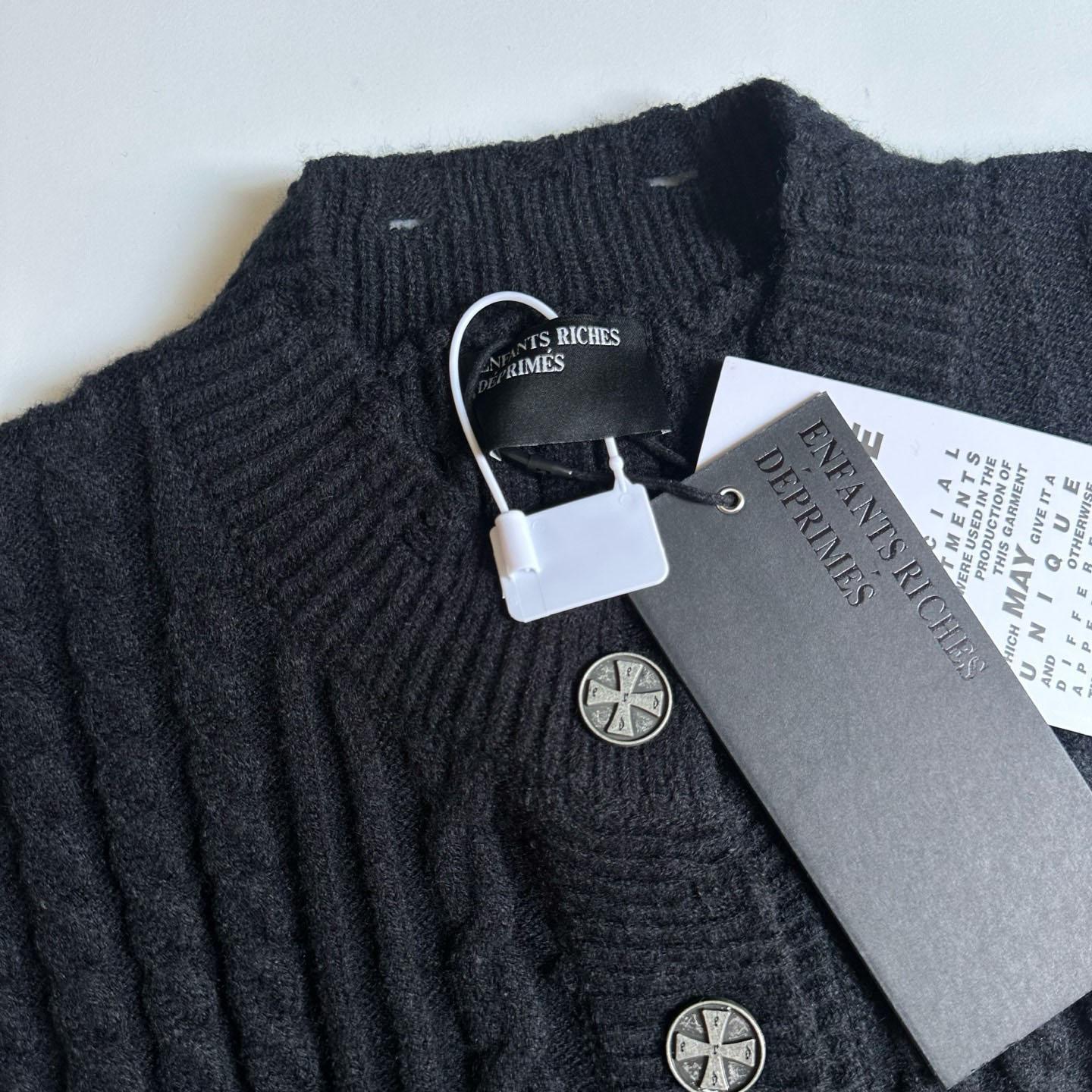 Enfants Riches Déprimés Cable Knit Cropped Cardigan - DopestKickz