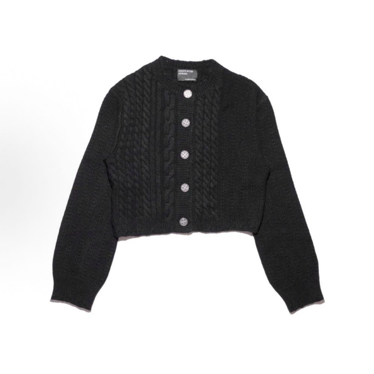 Enfants Riches Déprimés Cable Knit Cropped Cardigan - DopestKickz