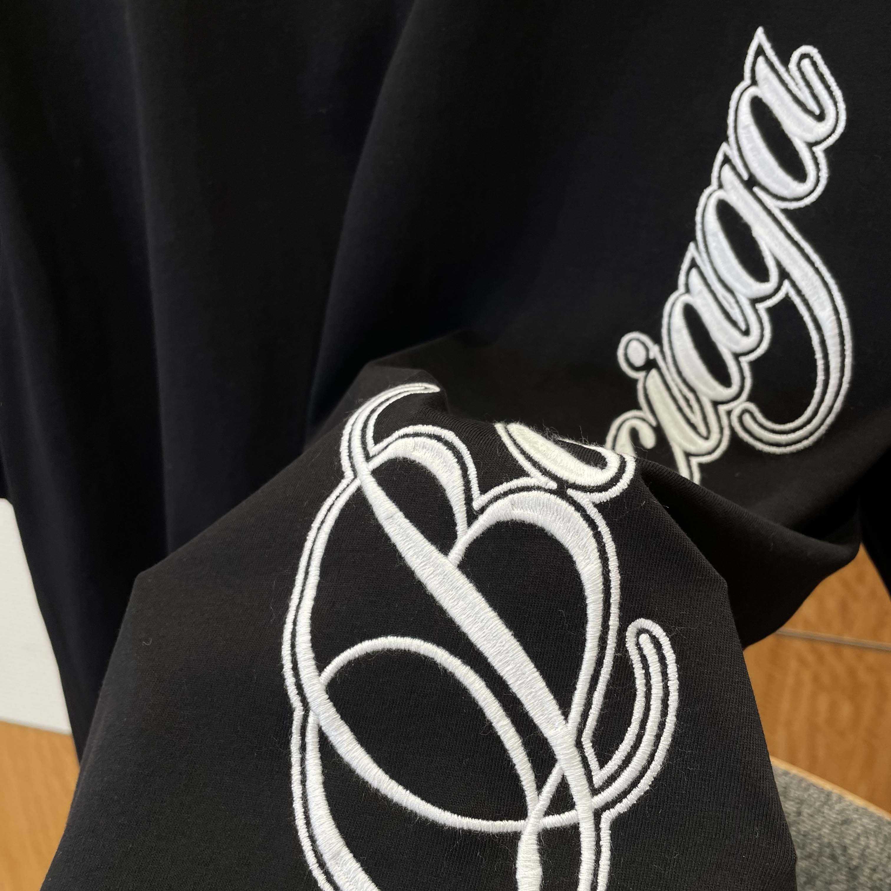 Balenciaga Cursive T-Shirt Medium Fit in black - DopestKickz