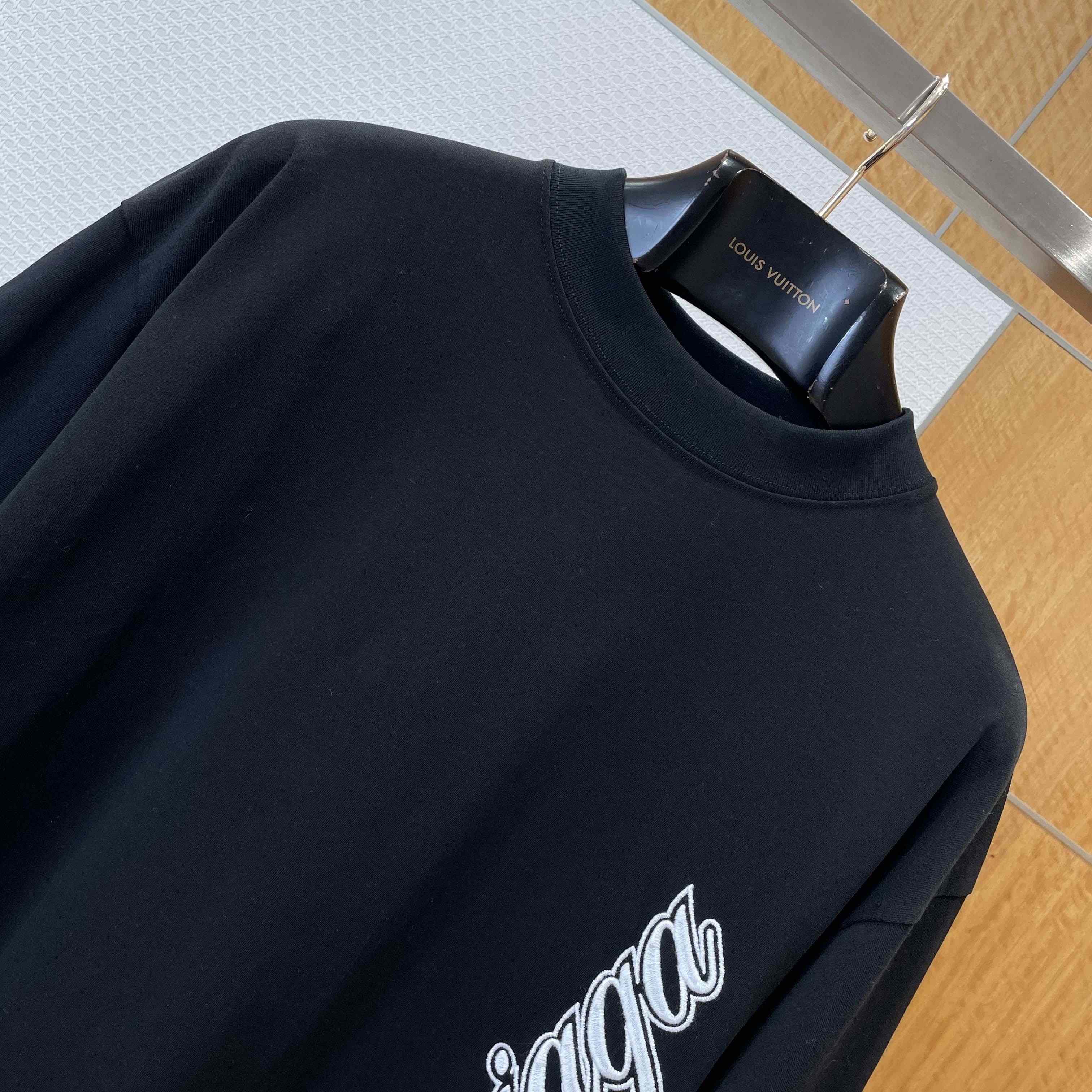 Balenciaga Cursive T-Shirt Medium Fit in black - DopestKickz