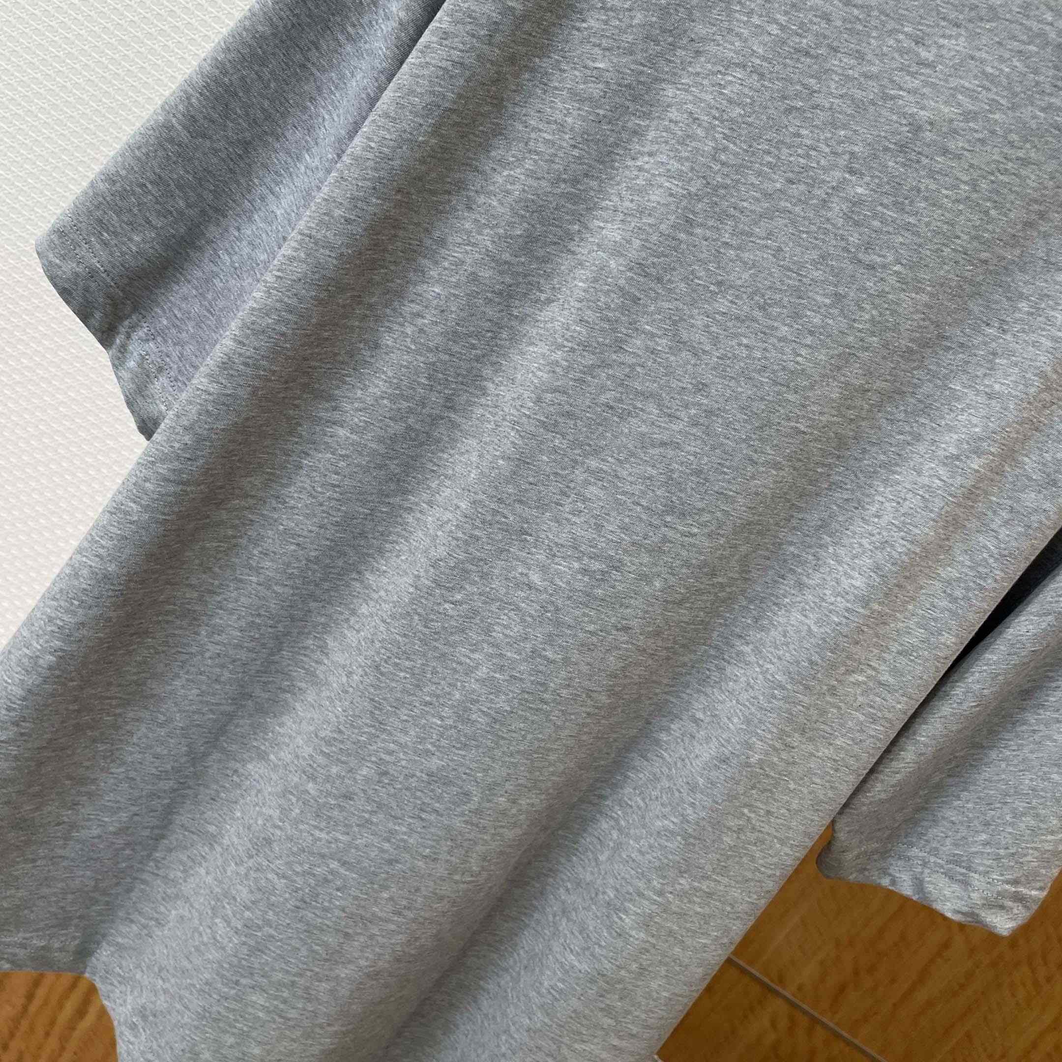 Balenciaga Cursive T-Shirt Medium Fit in Light Heather Grey - DopestKickz