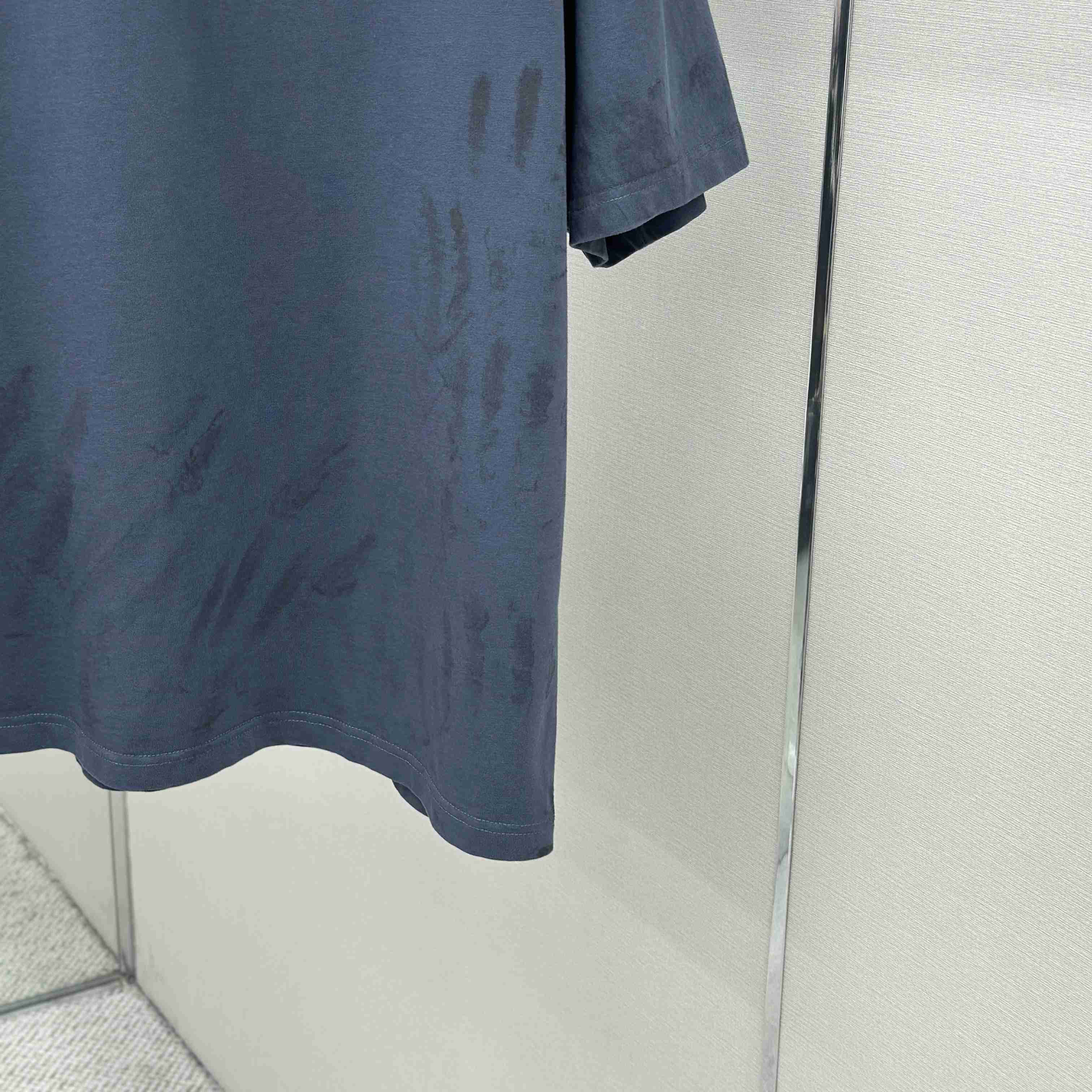 Balenciaga Balenciaga Back T-shirt Medium Fit in Faded Dark Blue - DopestKickz