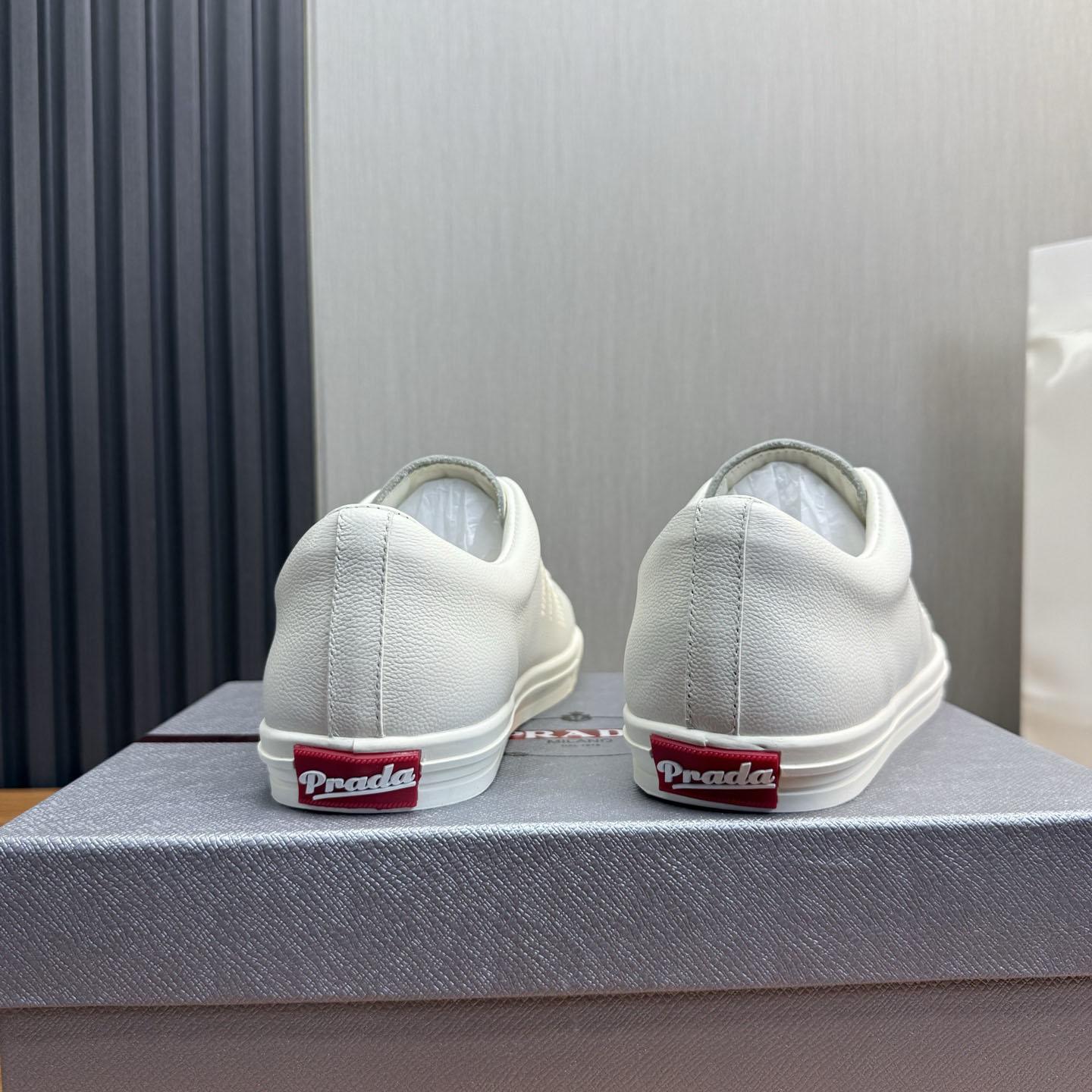 Prada Distressed Leather Sneakers - DopestKickz