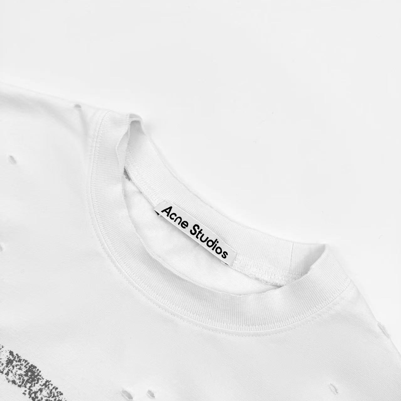 Acne Studios Distressed Logo T-shirt - DopestKickz