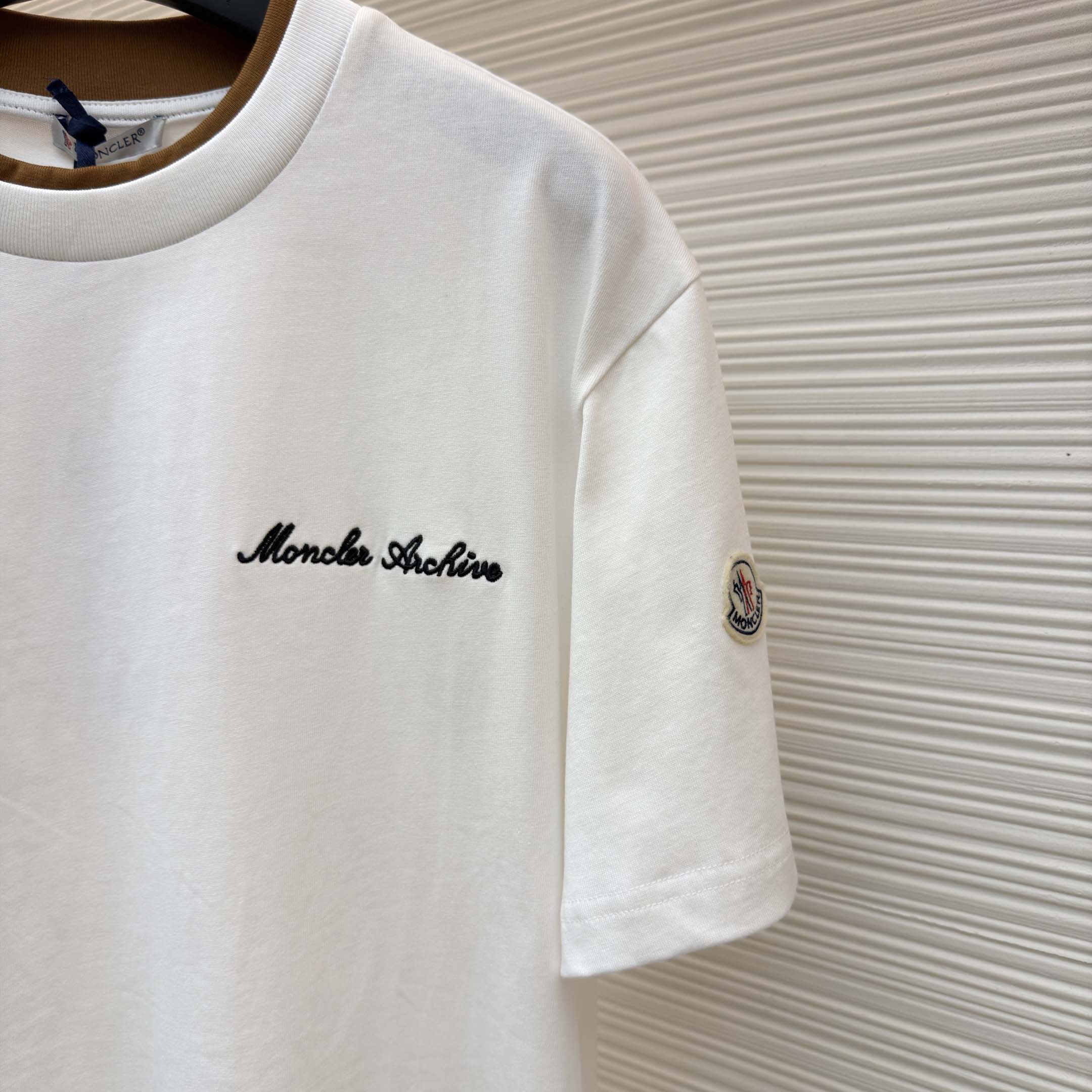 Moncler Embroidered Logo Cotton T-Shirt   - DopestKickz