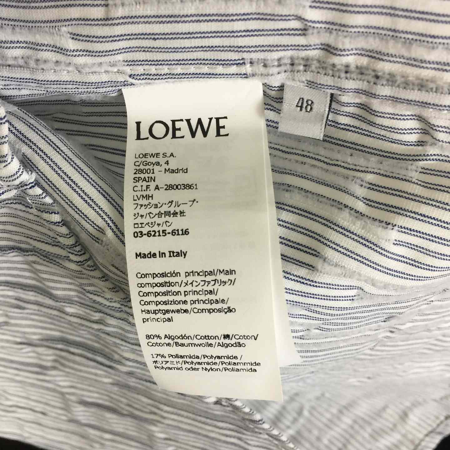 Loewe Striped Long-Sleeve Shirt 'Blue/White' - DopestKickz